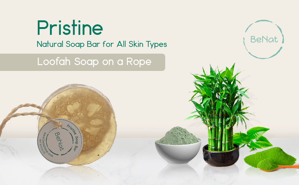 Pristine Soap Bar. Green Clay, Bamboo, and Green Tea.-thumbmail-2