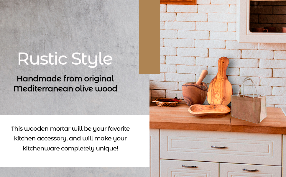 Olive Wood Rustic Mortar and Pestle-thumbmail-7