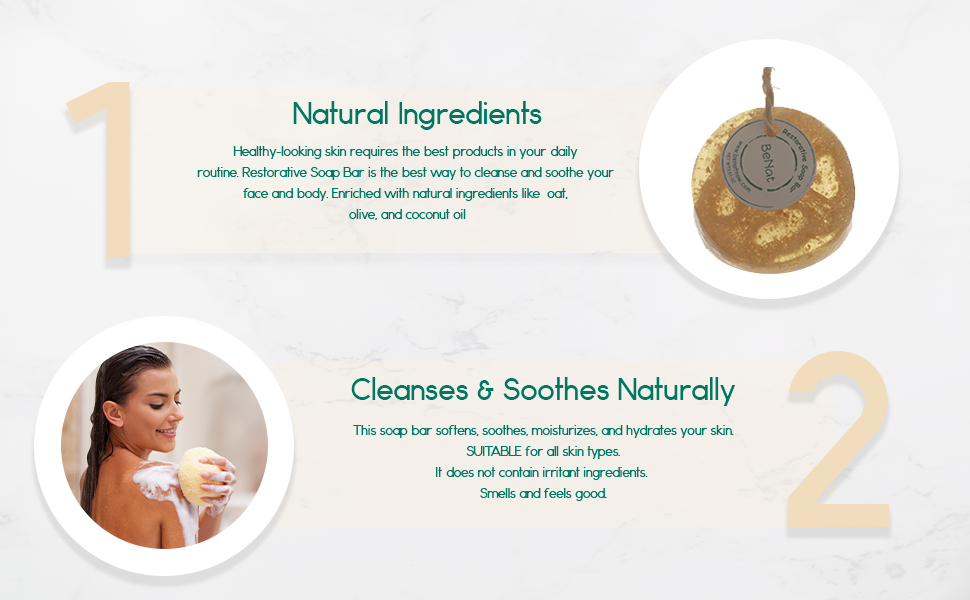 Restorative Soap Bar. Oat, Honey, and Olive Oil.-thumbmail-2