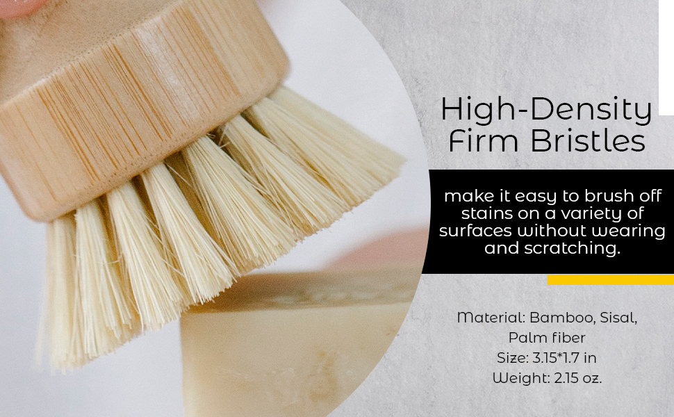 Bamboo Sisal Fiber Dish Brush-thumbmail-2
