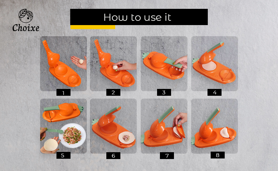 2-in-1 Manual Dough Press. Dumpling Empanada Pastries Maker-thumbmail-2
