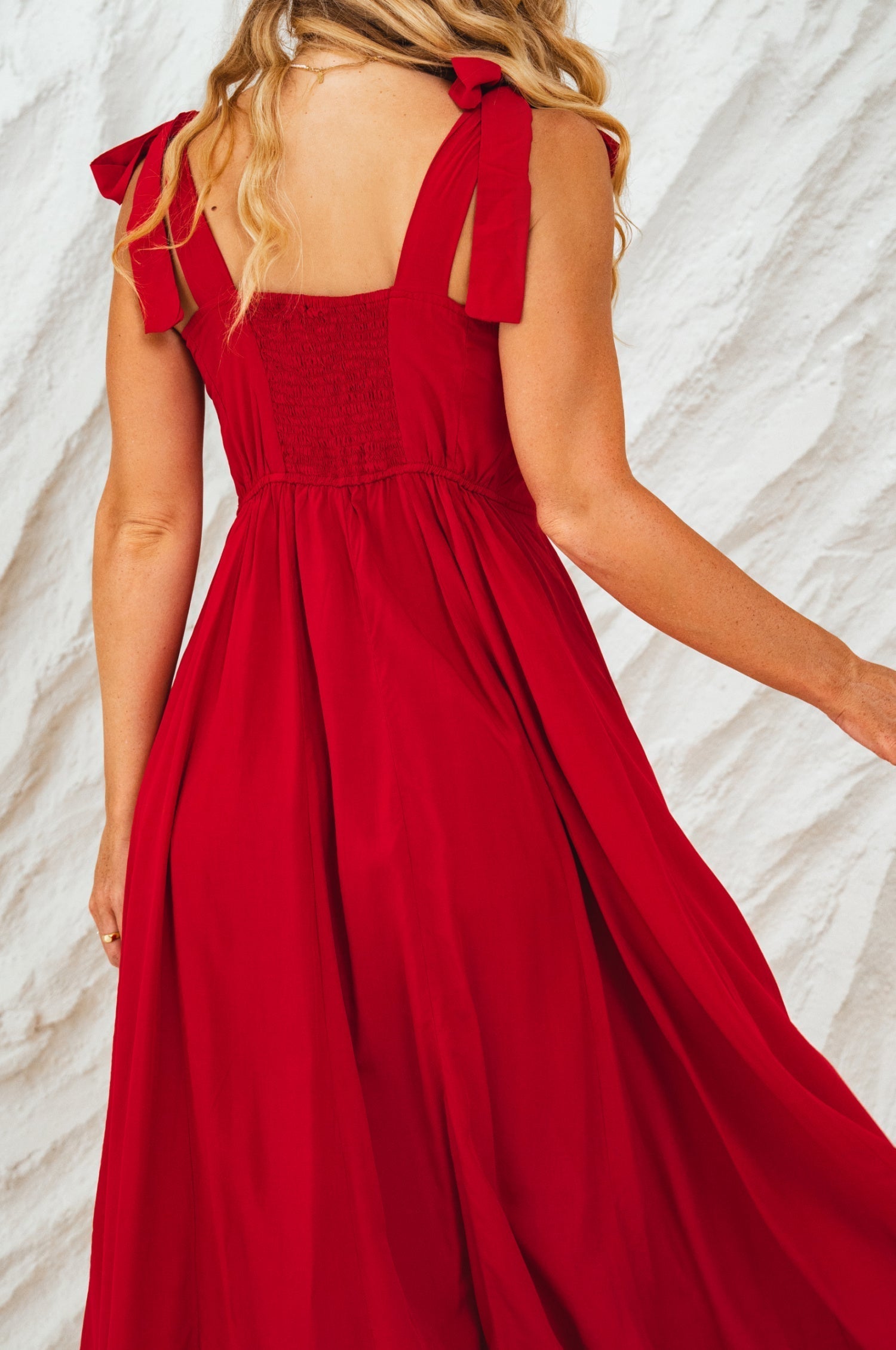 Mia Vita Button Down Dress With Ties-thumbmail-2