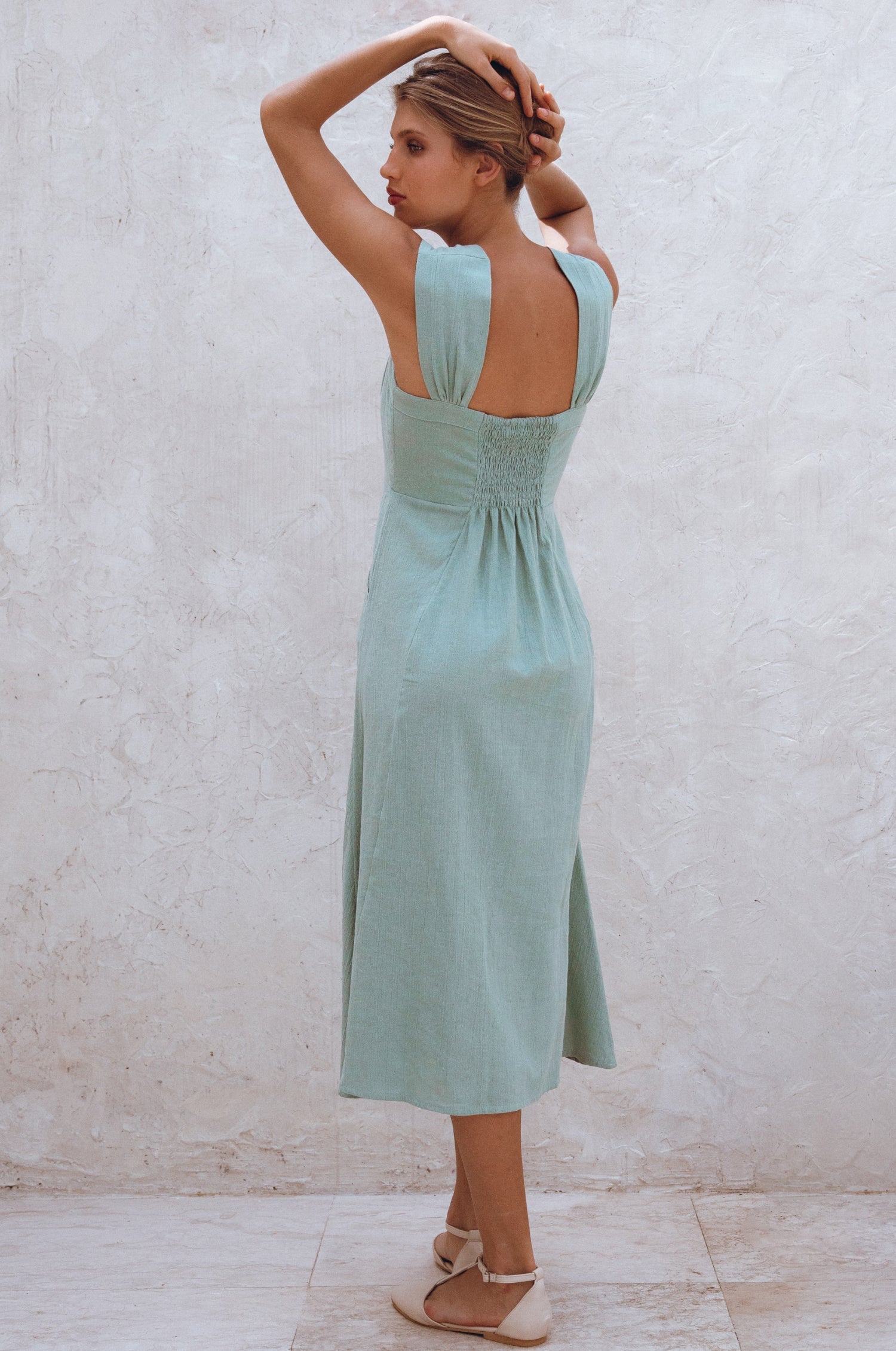 Mira Linen Midi Dress-thumbmail-8