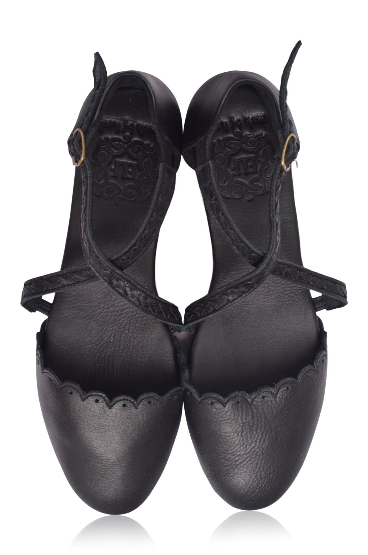 Montana Criss Cross Leather Flats-thumbmail-5