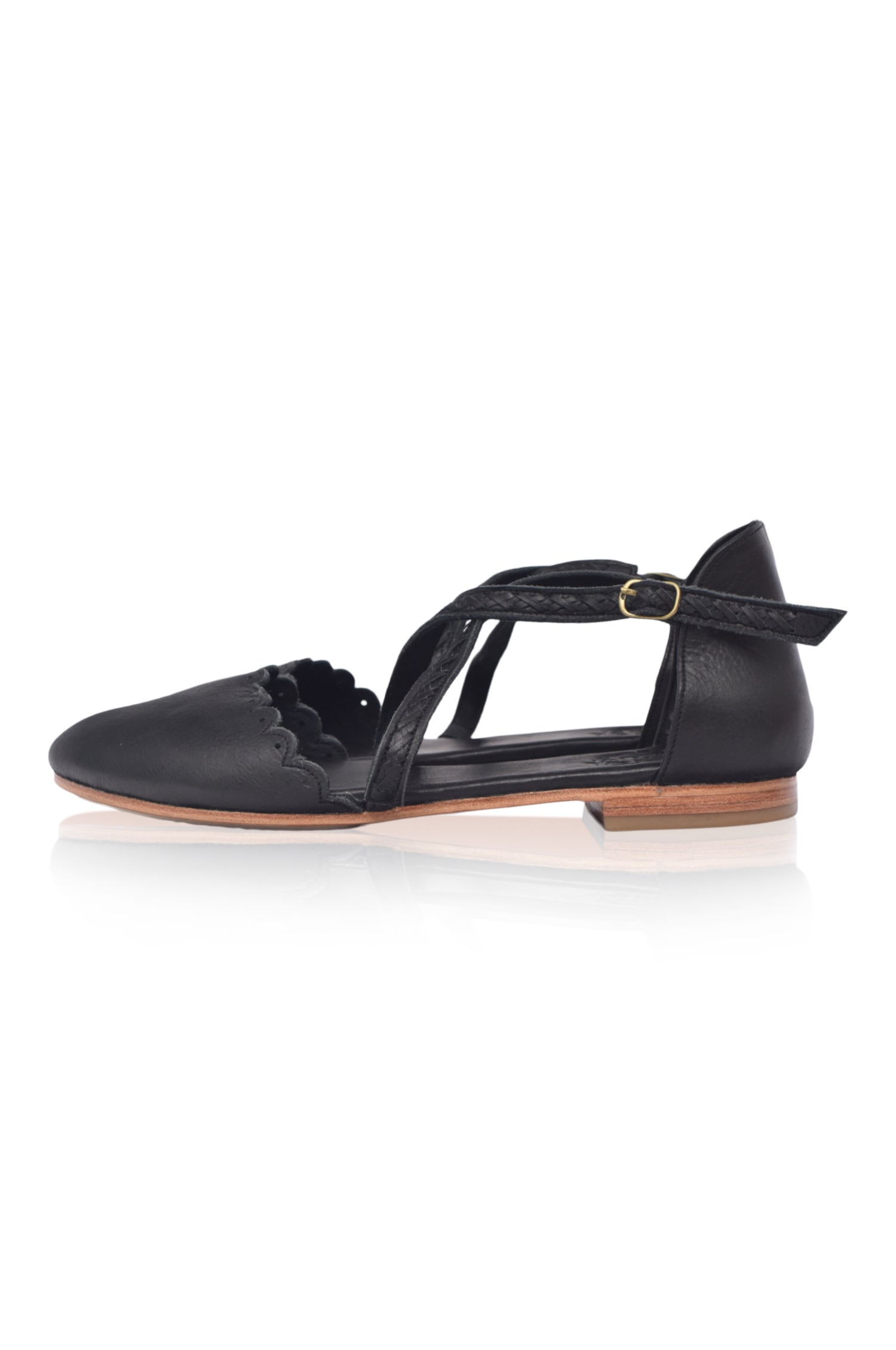 Montana Criss Cross Leather Flats-thumbmail-6