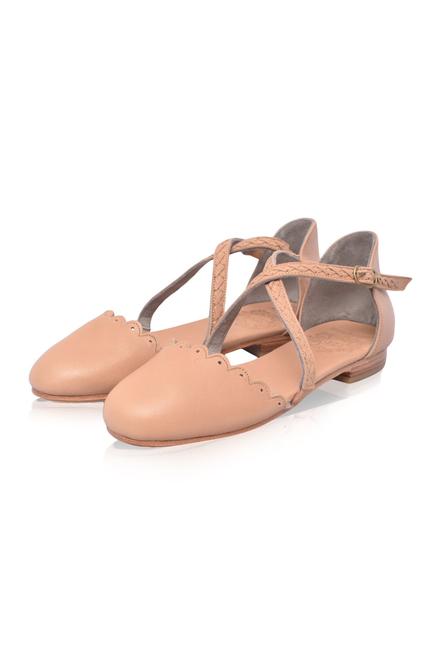 Montana Criss Cross Leather Flats-thumbmail-1