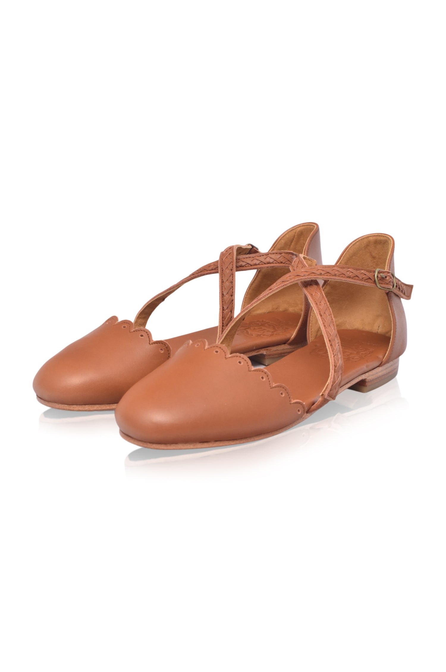 Montana Criss Cross Leather Flats-thumbmail-5
