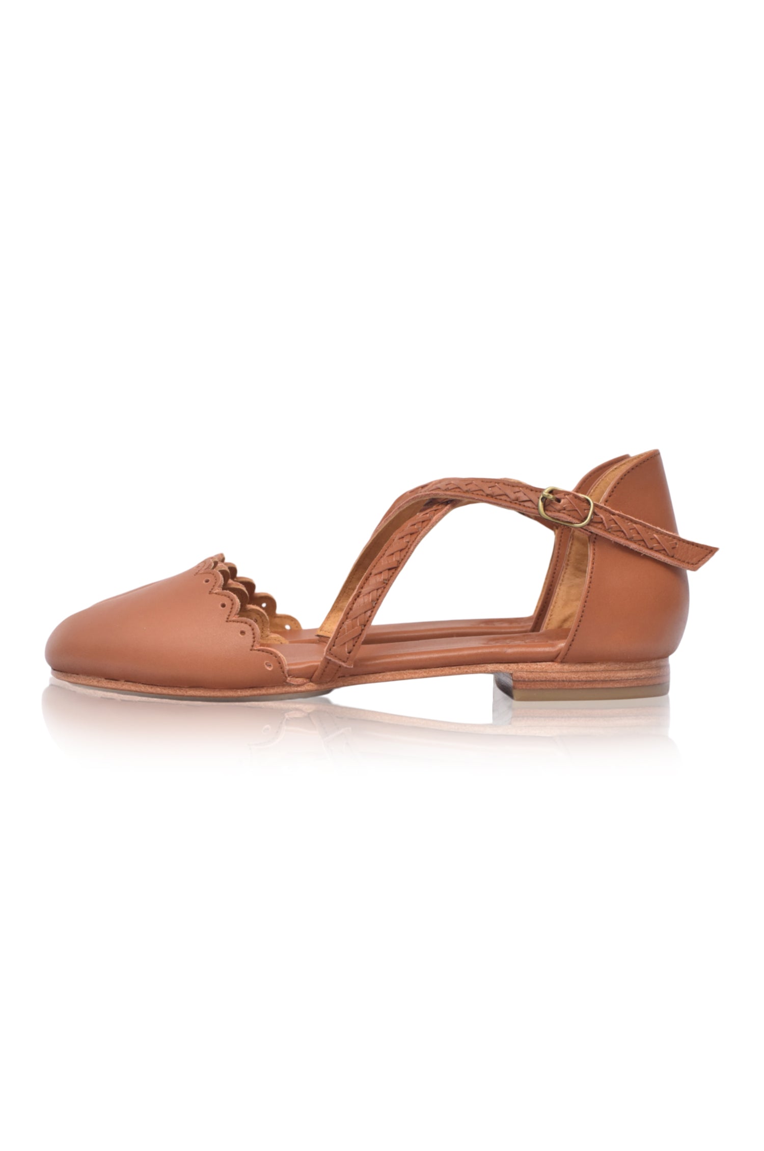 Montana Criss Cross Leather Flats-thumbmail-7