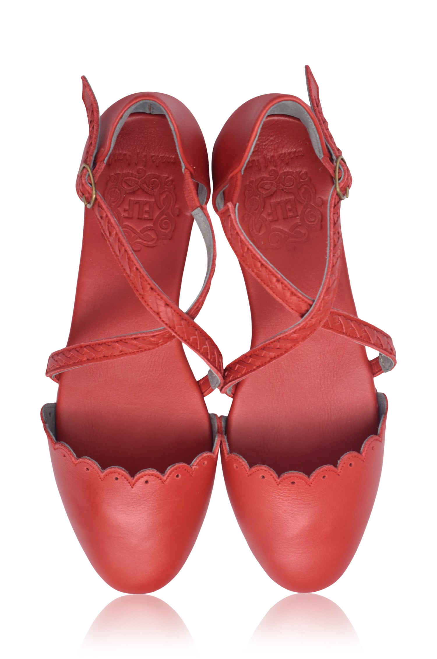 Montana Criss Cross Leather Flats-thumbmail-5