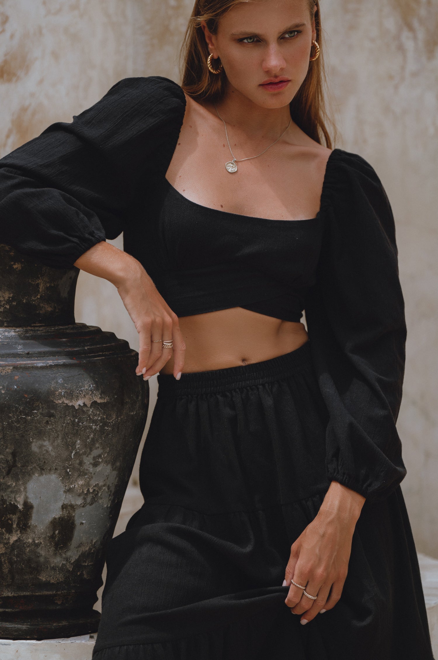 Mumbai Maxi Linen Skirt-thumbmail-2