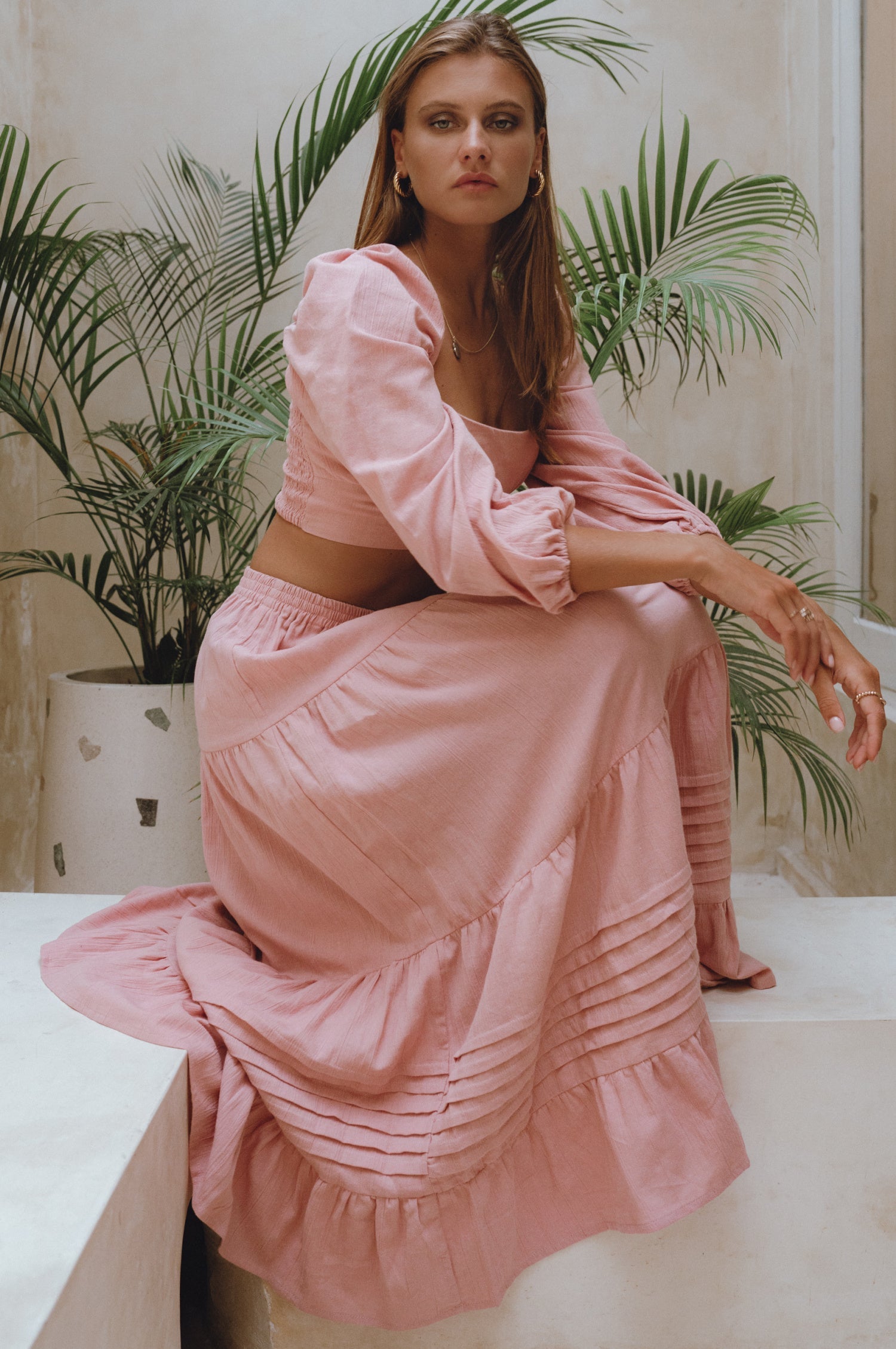 Mumbai Maxi Linen Skirt-thumbmail-5