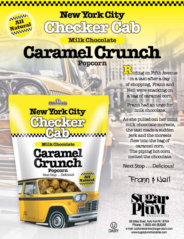 NYC Checker Cab Popcorn – Milk Chocolate Caramel Crunch, 3 Bag Set-thumbmail-4