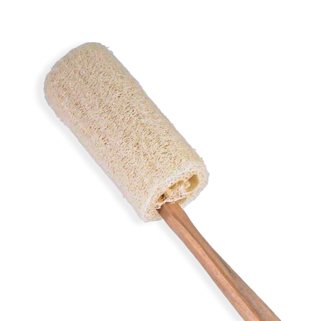 Natural Loofah Bath Brush W/Long Handle.-thumbmail-9