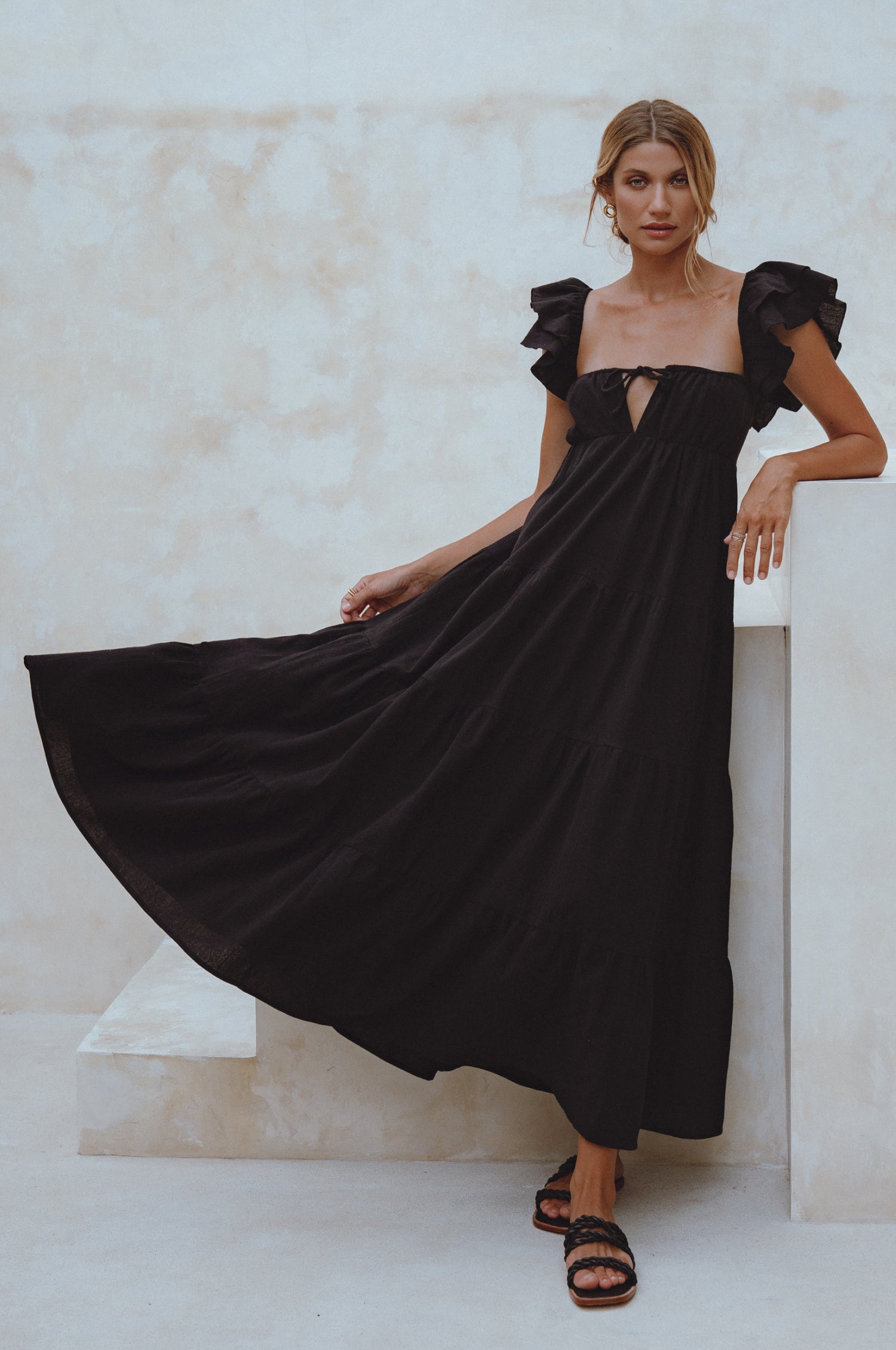 Nymph Bohemian Linen Maxi Dress-thumbmail-10
