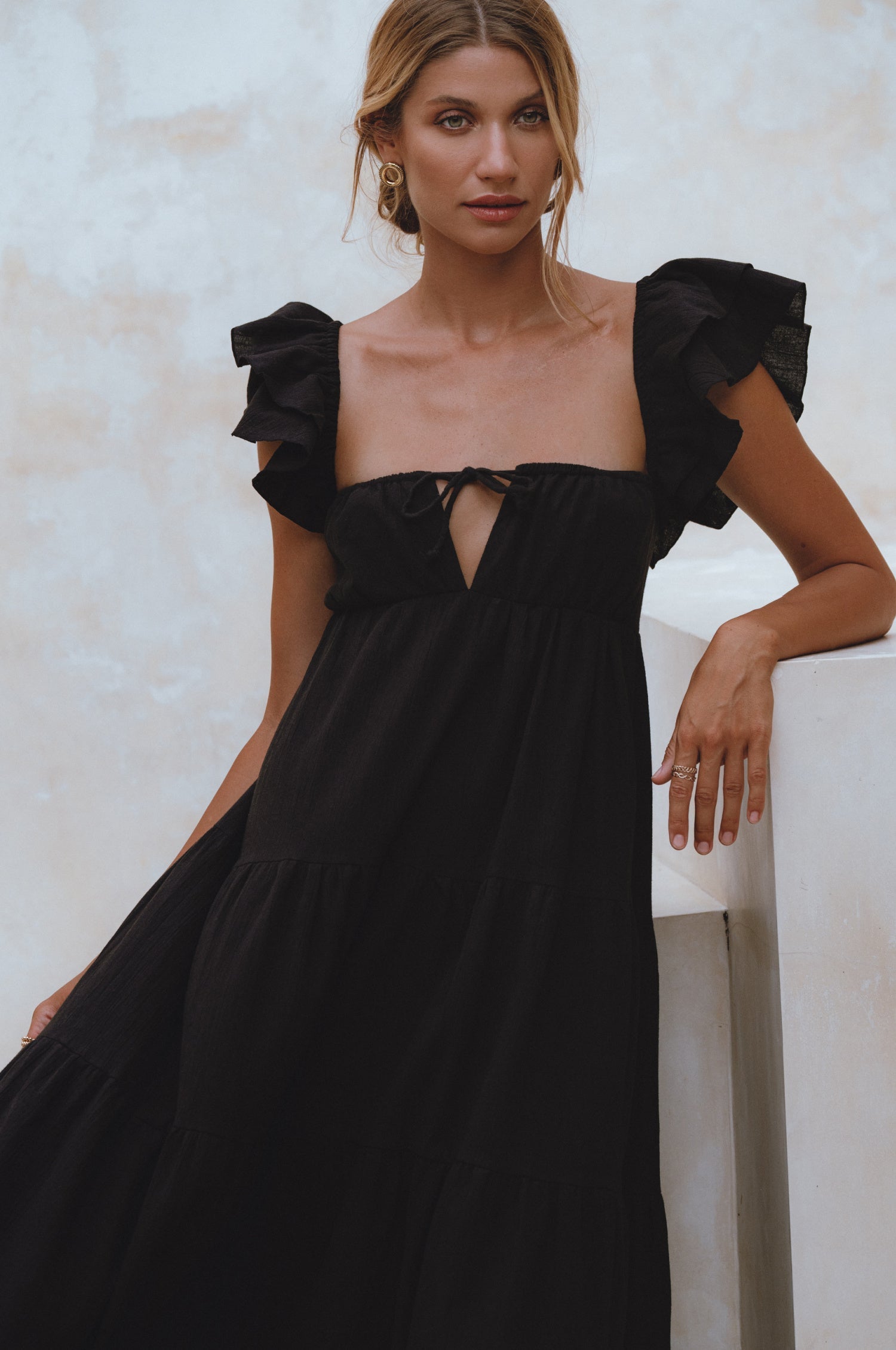 Nymph Bohemian Linen Maxi Dress-thumbmail-6