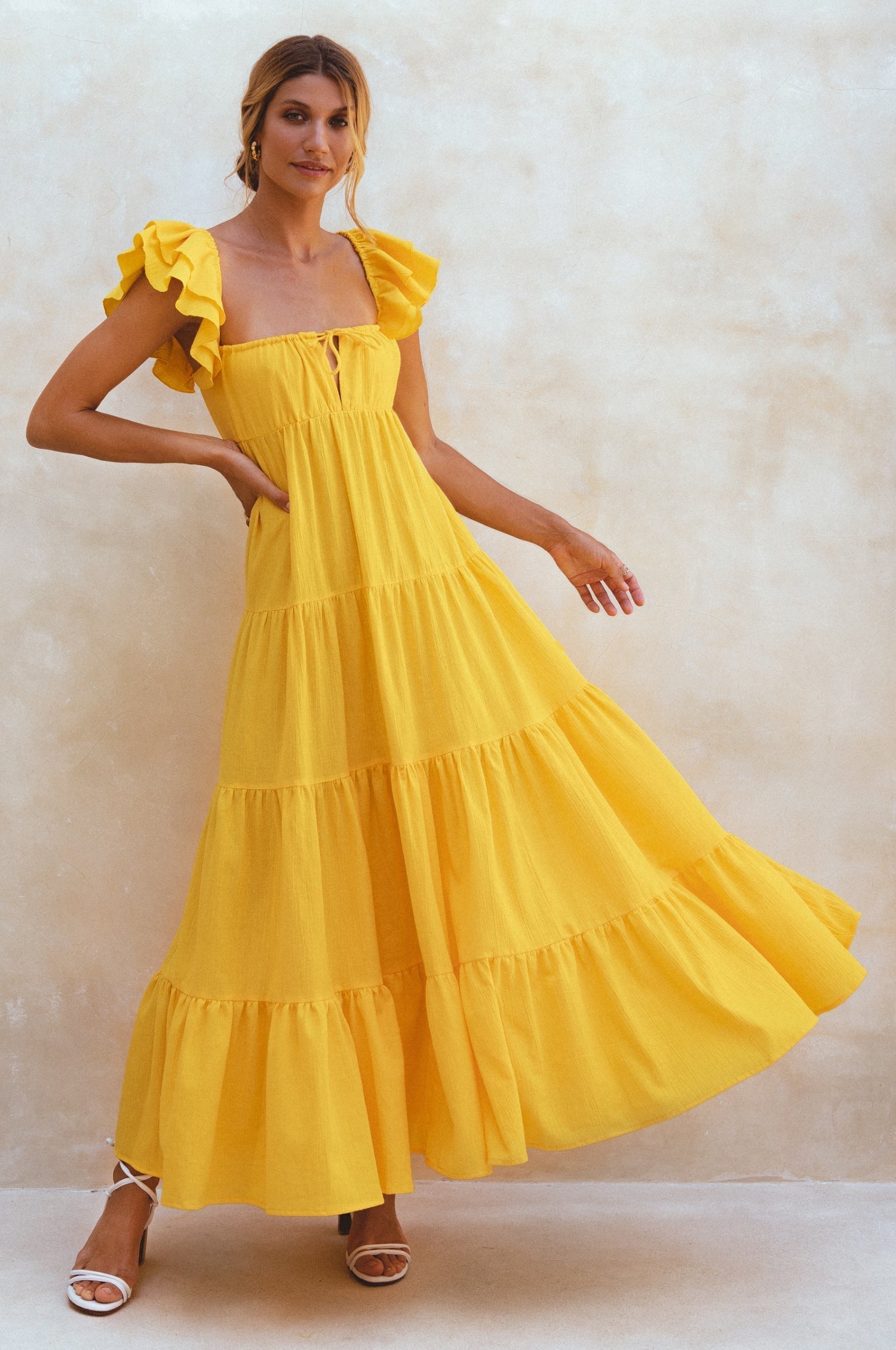 Nymph Bohemian Linen Maxi Dress-thumbmail-1