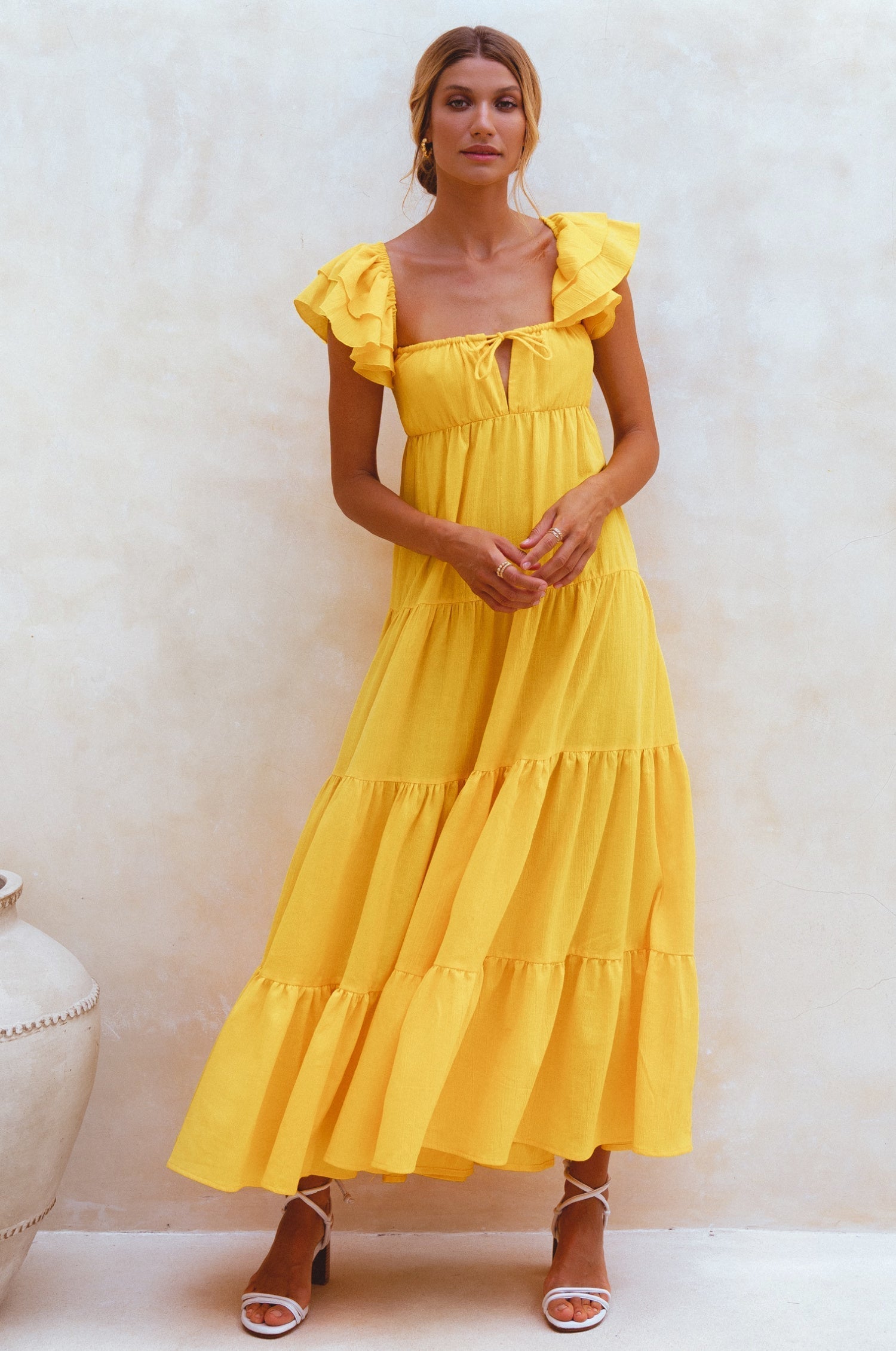 Nymph Bohemian Linen Maxi Dress-thumbmail-1