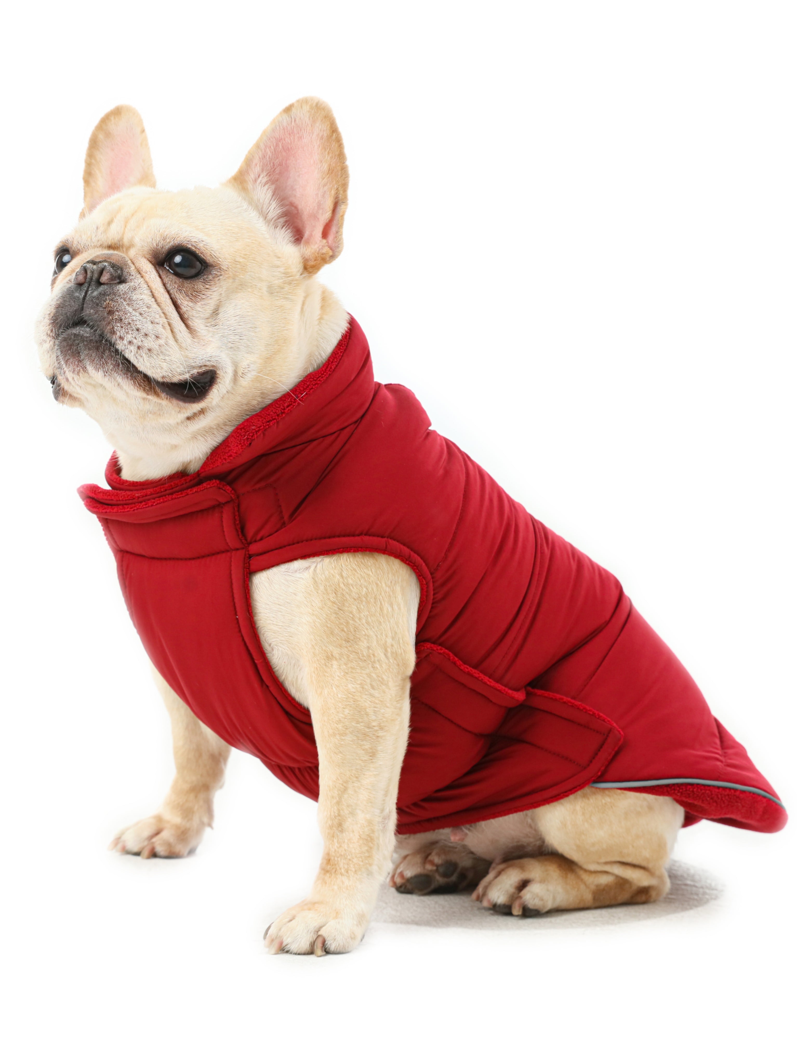 Reversible Dog Vest Jacket - Red-thumbmail-9