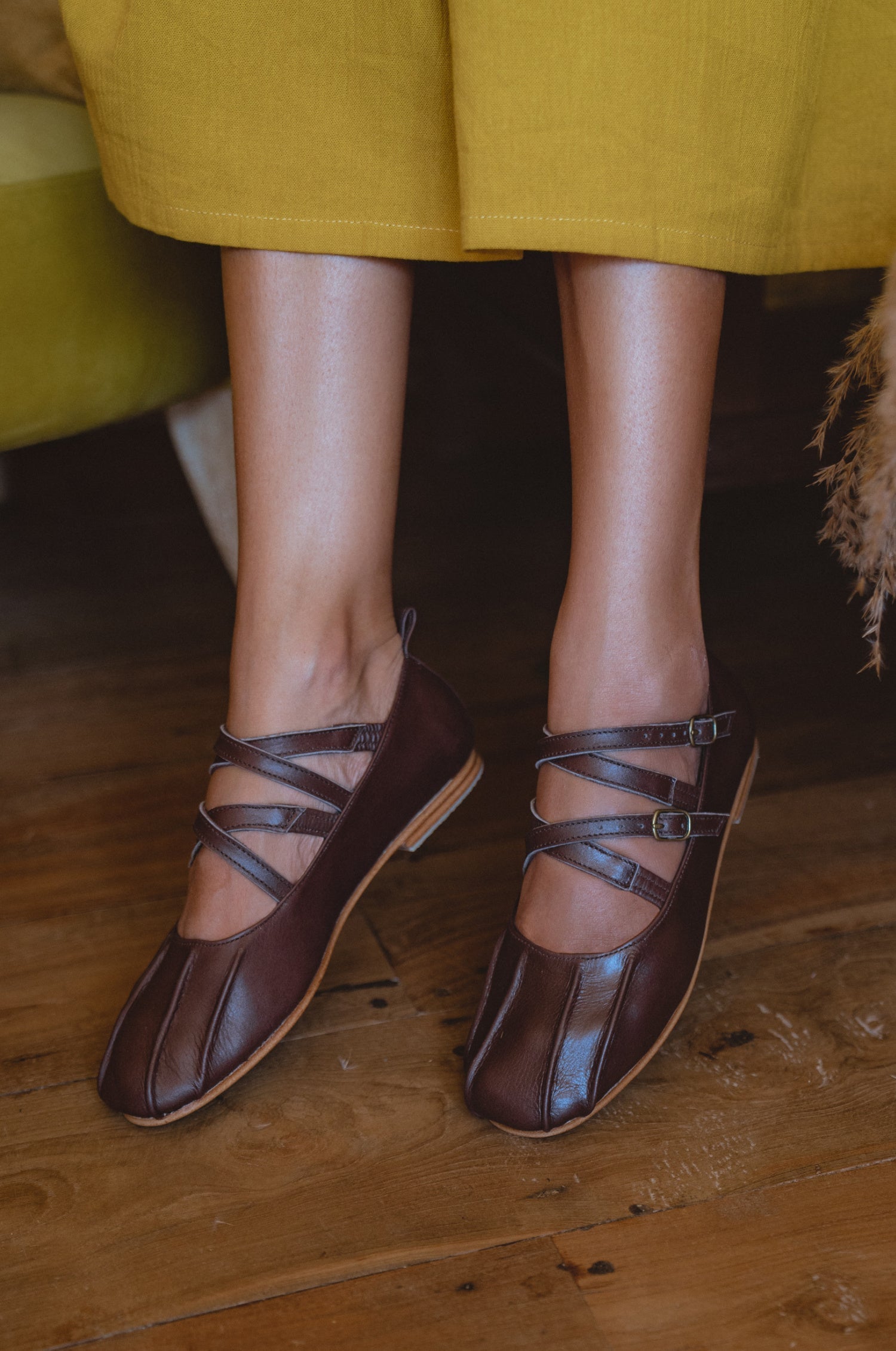 Obsession Criss Cross Leather Flats-thumbmail-7