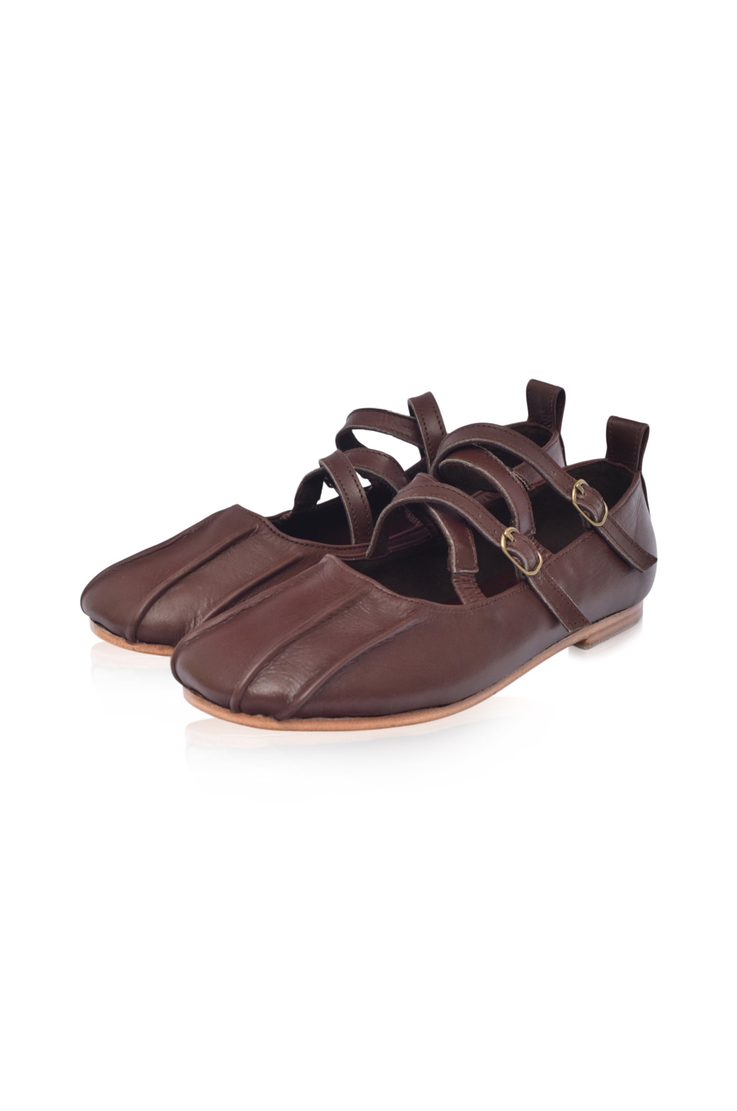Obsession Criss Cross Leather Flats-thumbmail-1