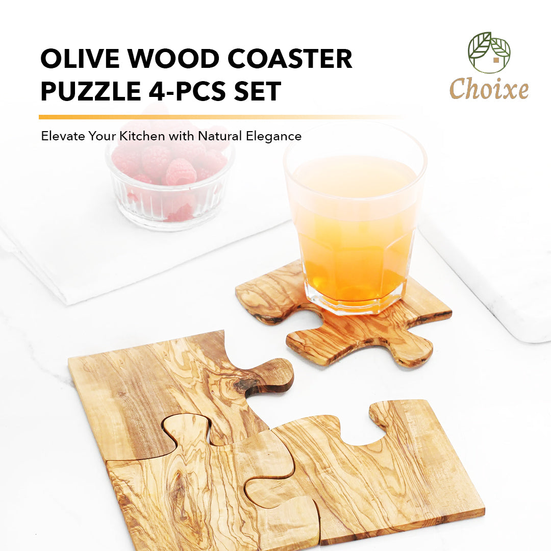 Olive Wood Coaster Puzzle 4-Pcs Set.-thumbmail-8