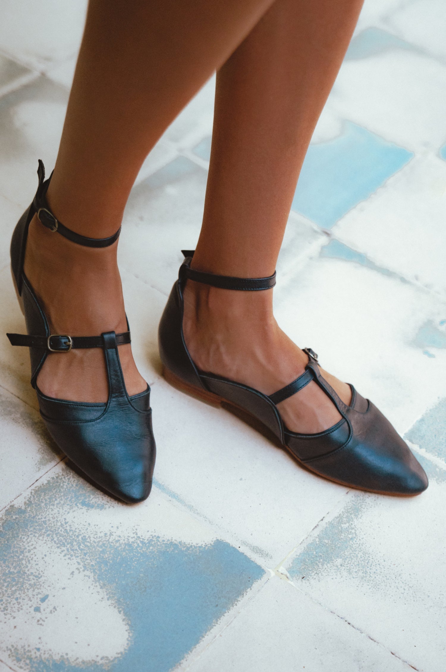On the Go Leather Ballet Flats-thumbmail-1
