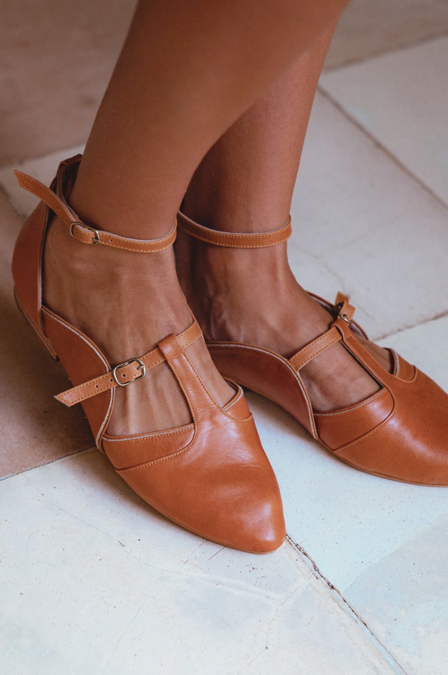 On the Go Leather Ballet Flats-thumbmail-1