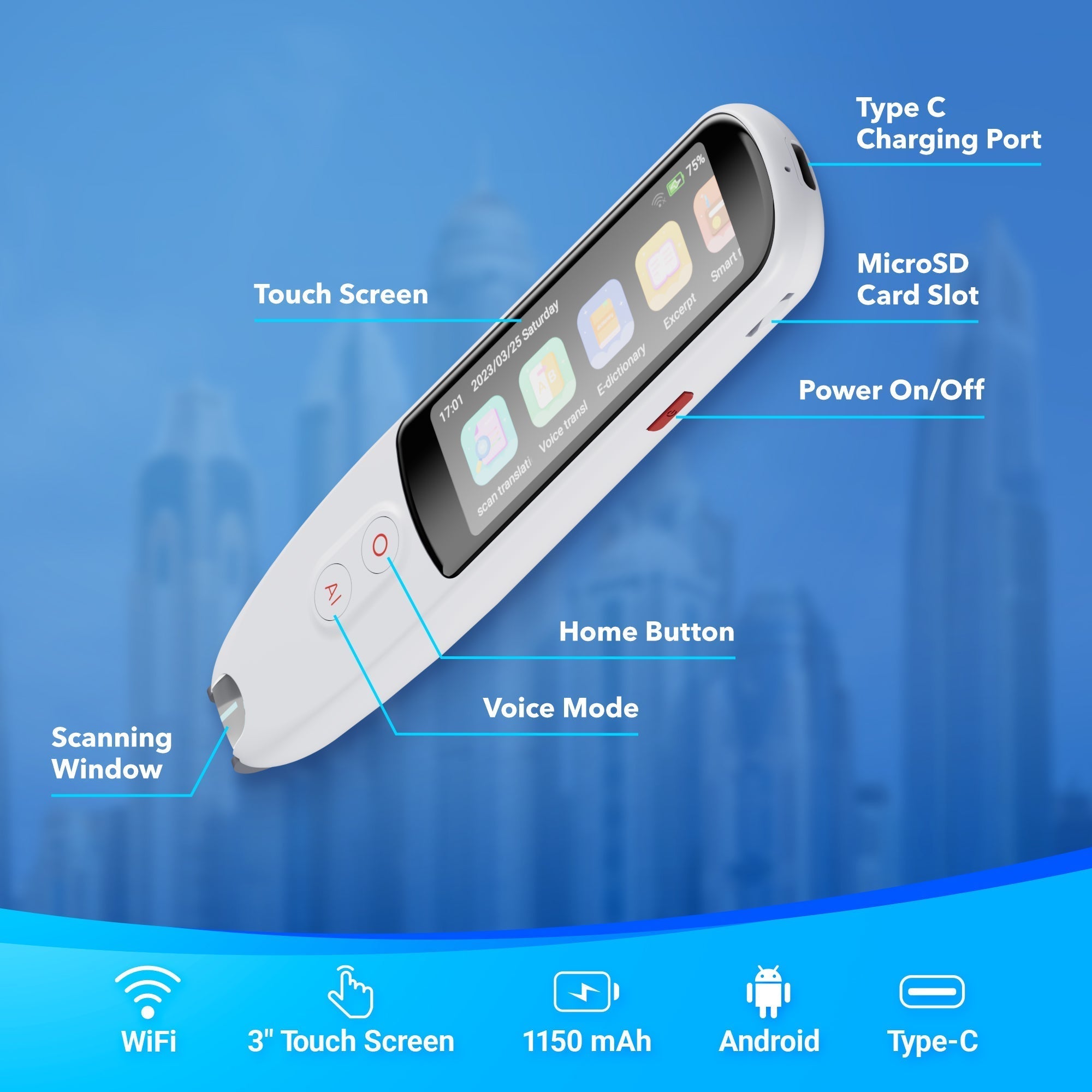 Contixo P2 Smart Scanning Translator Pen-thumbmail-7