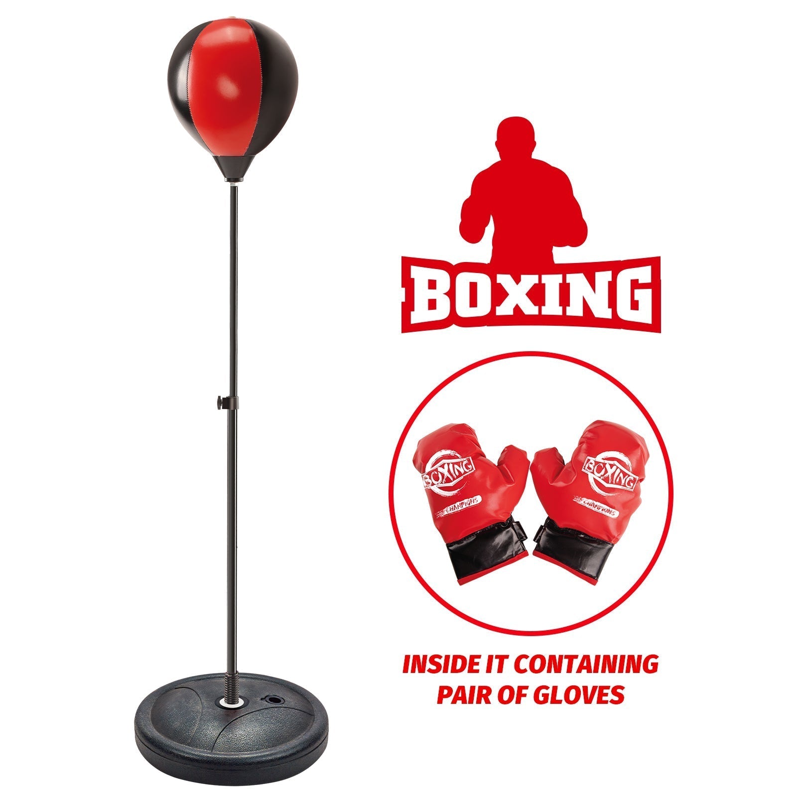 Contixo Kids Boxing Glove and Punching Bag Set With Adjustable Stand-thumbmail-3