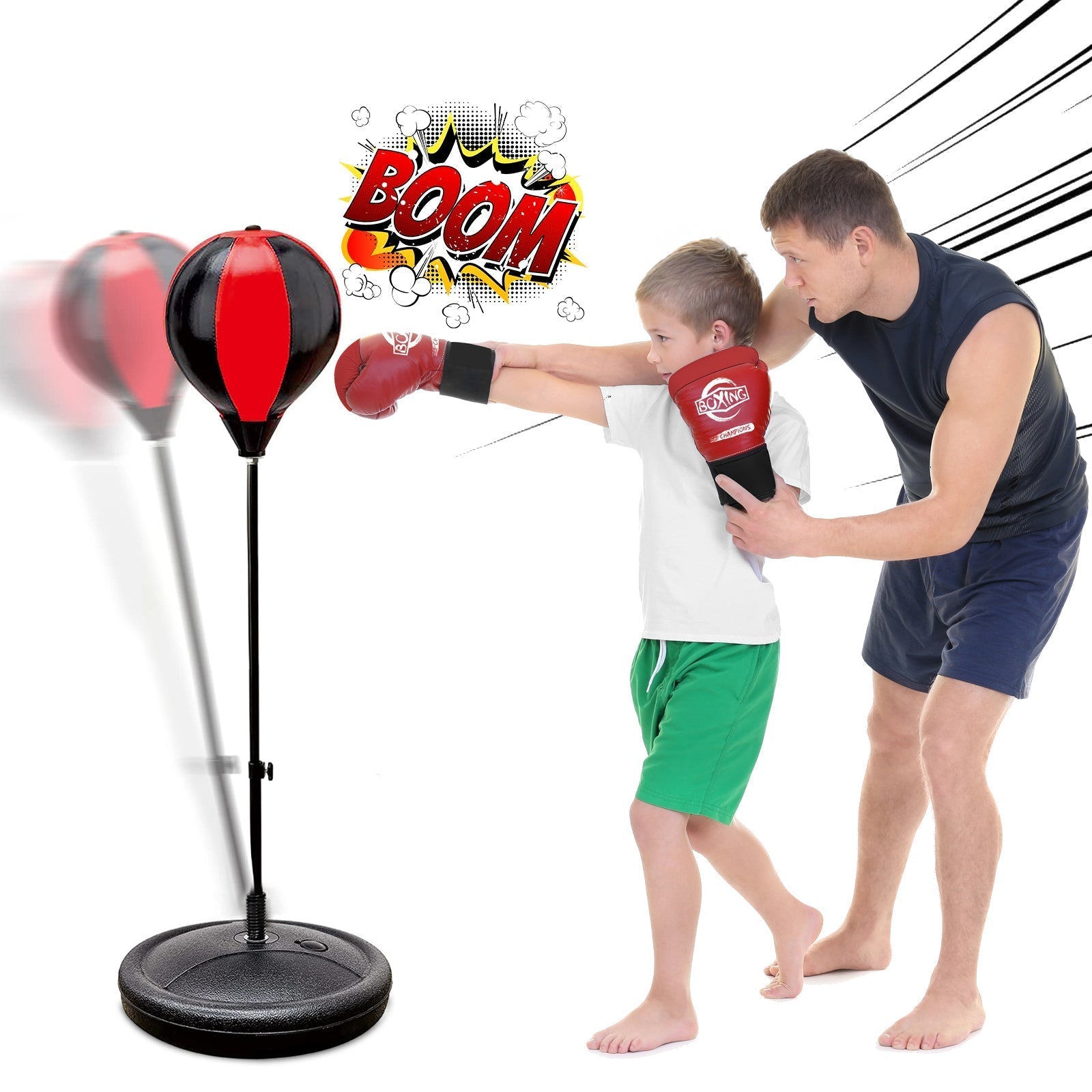 Contixo Kids Boxing Glove and Punching Bag Set With Adjustable Stand-thumbmail-5