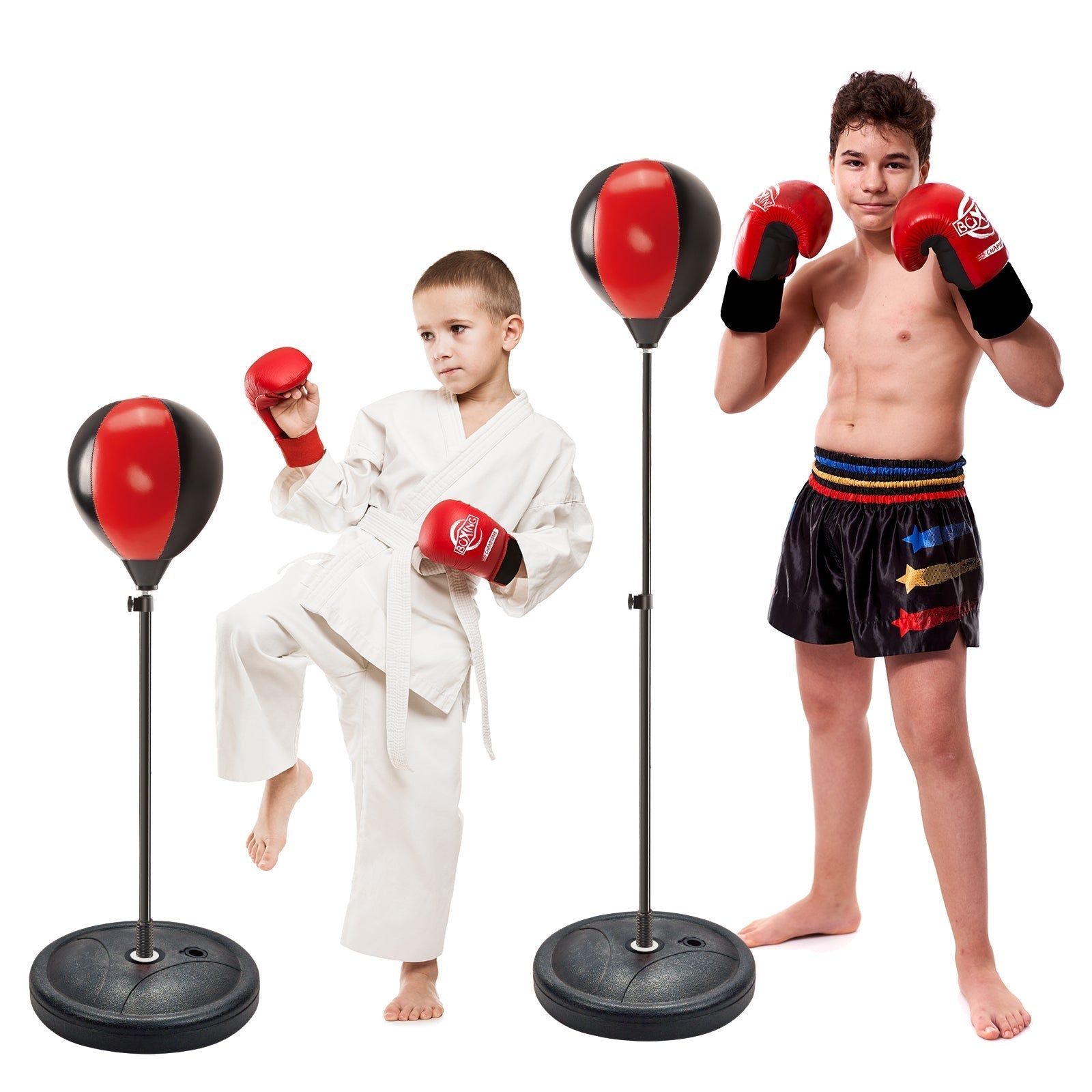 Contixo Kids Boxing Glove and Punching Bag Set With Adjustable Stand-thumbmail-6