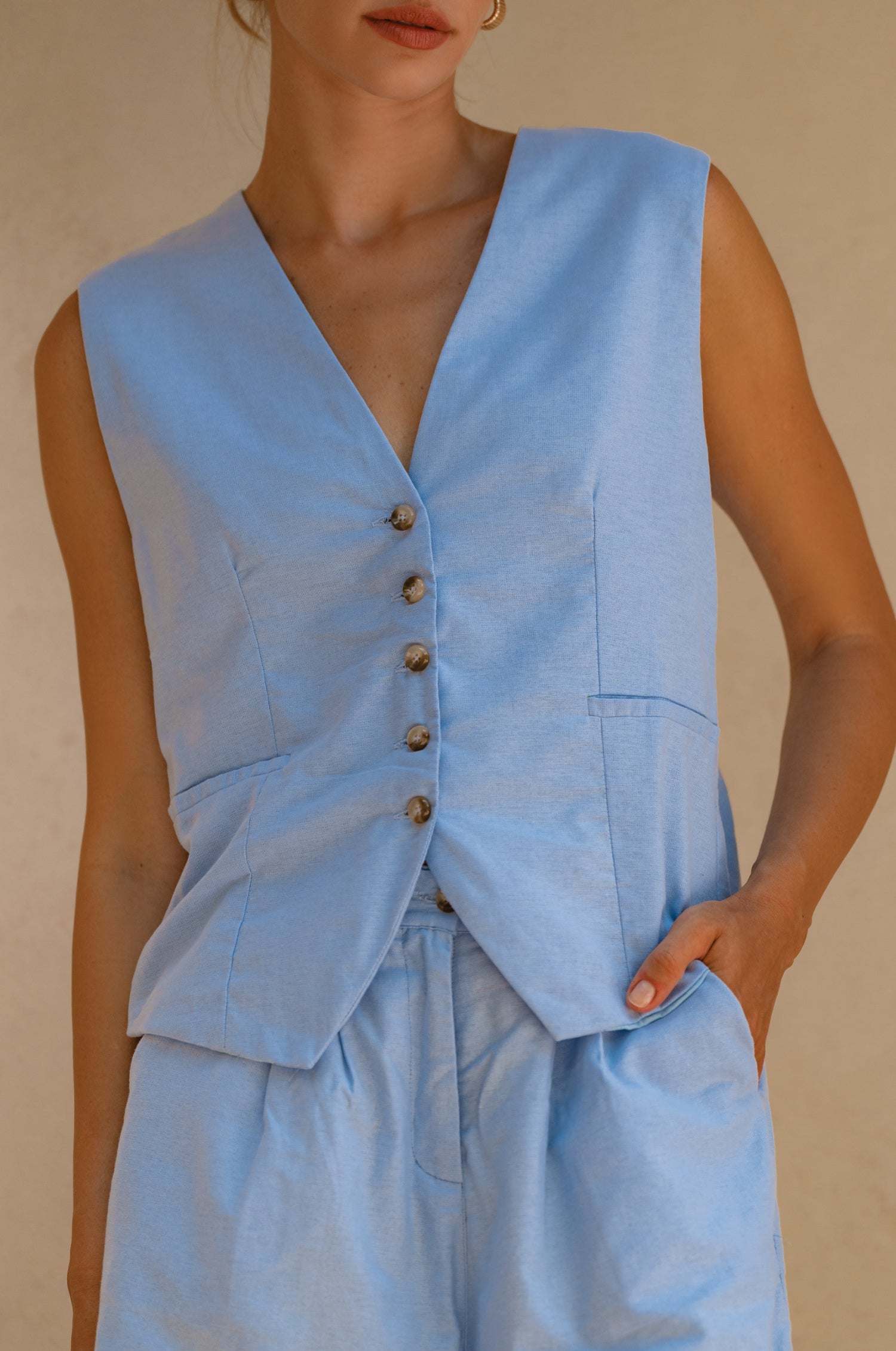 Paige Linen Vest-thumbmail-1