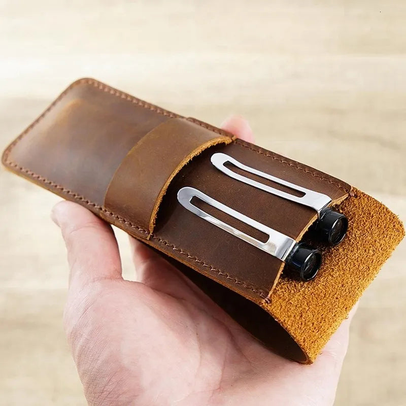 Paiman Leather Pen Holder | Handmade Leather Fountain Pen Pouch-thumbmail-5