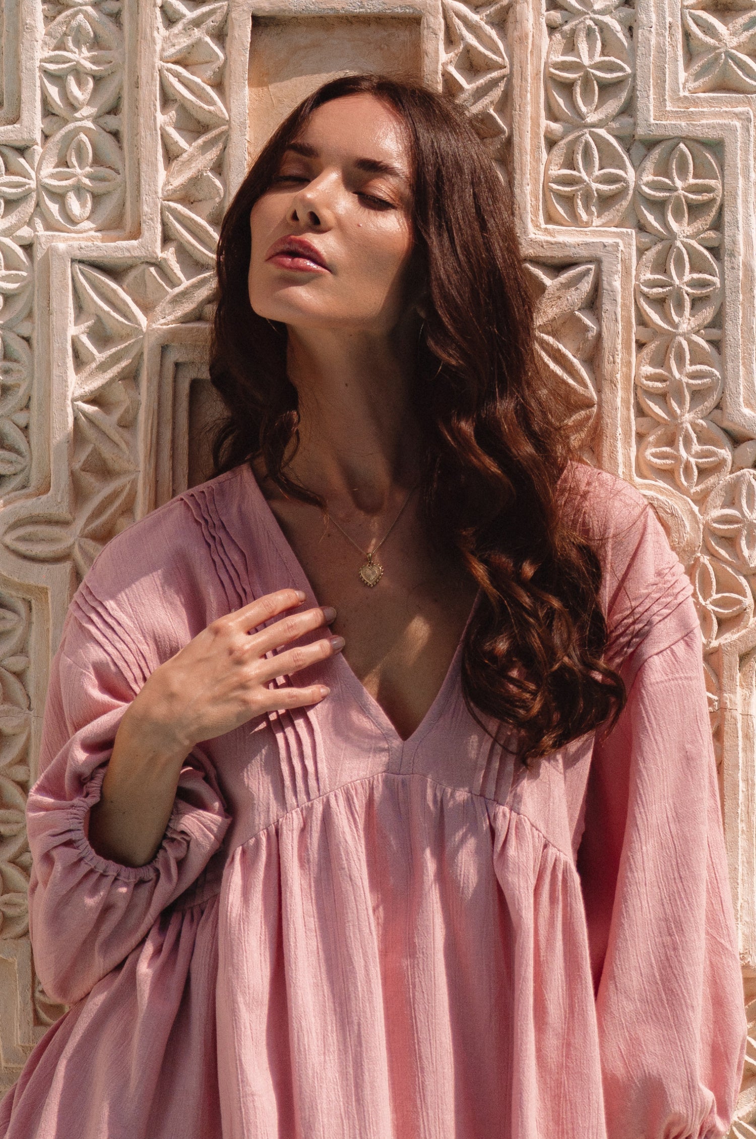 Palmira Handcrafted Linen Mini Dress-thumbmail-10