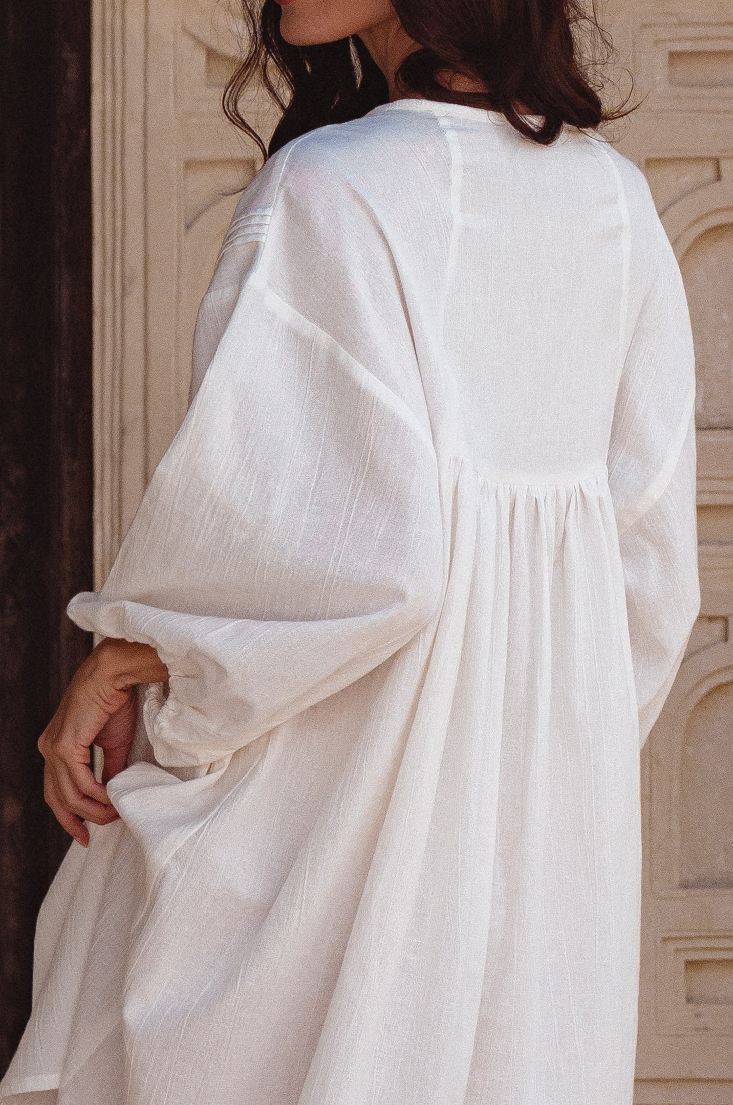 Palmira Handcrafted Linen Mini Dress-thumbmail-11