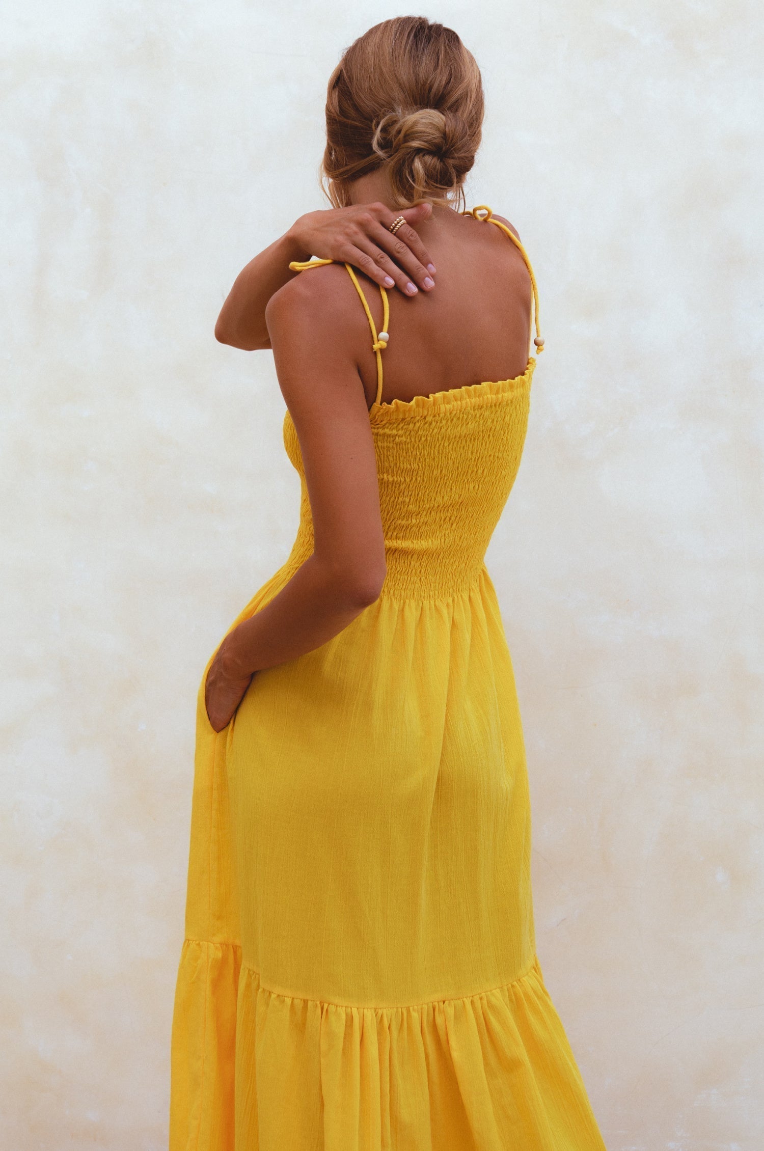 Paradiso Strappy Linen Midi Dress-thumbmail-9