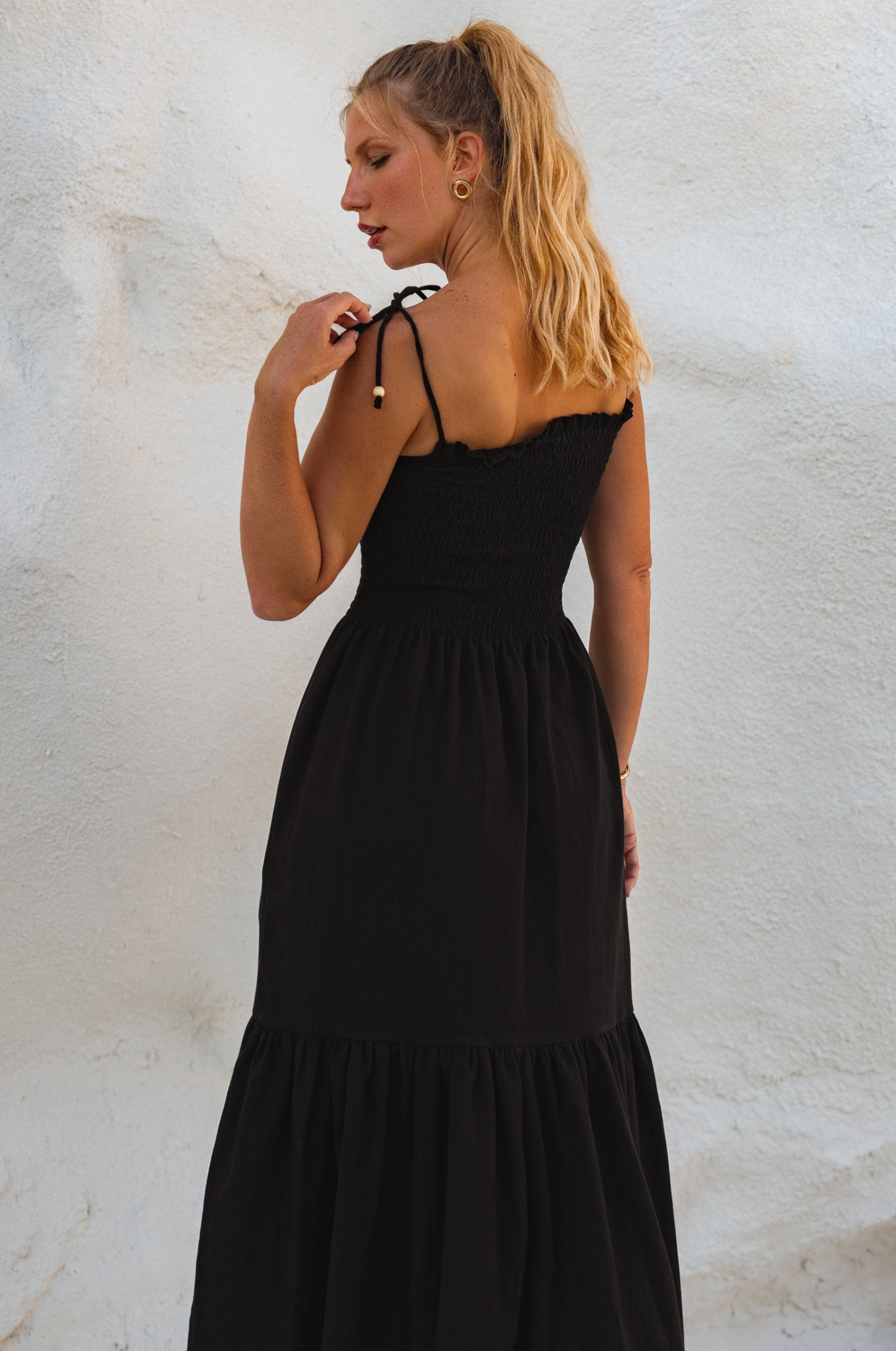 Paradiso Strappy Linen Midi Dress-thumbmail-8