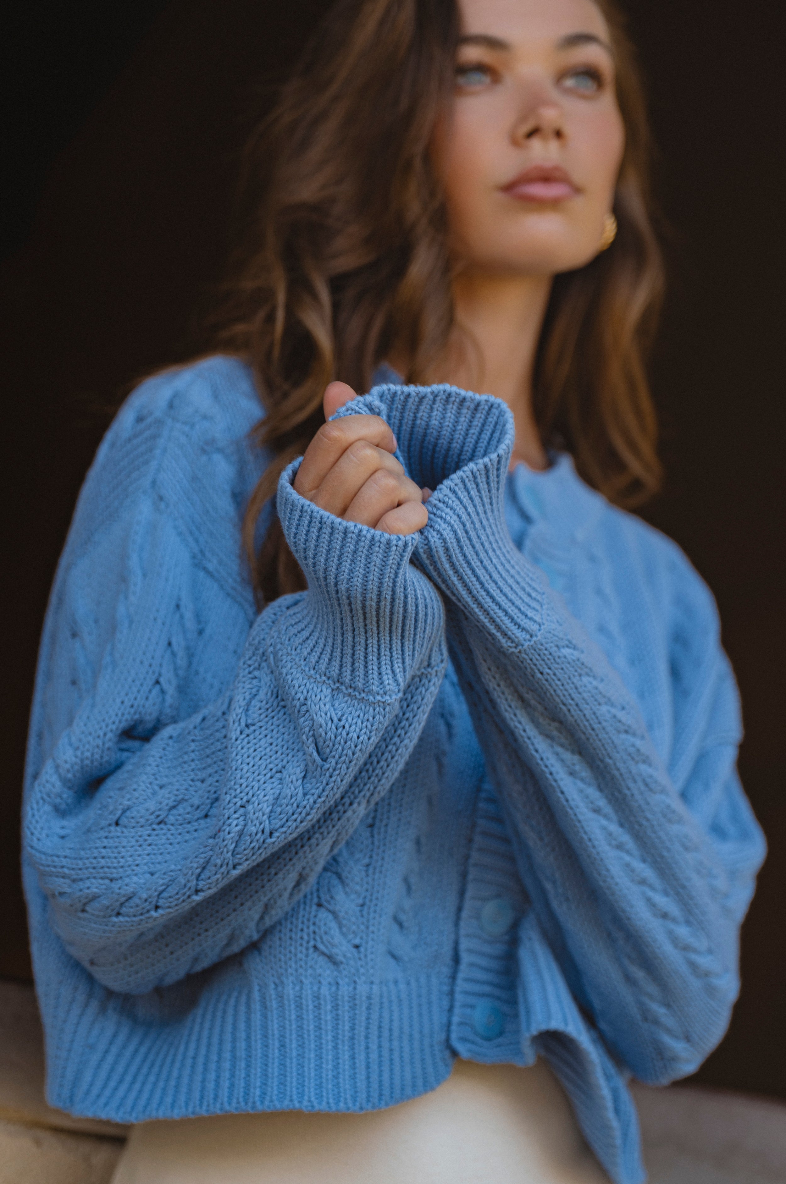 Parisse Cropped Knitted Cardigan-thumbmail-4