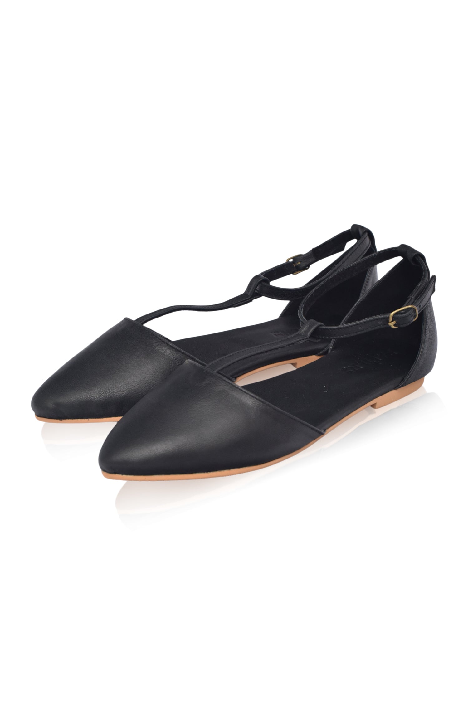 Paula Pointy Leather Flats-thumbmail-1