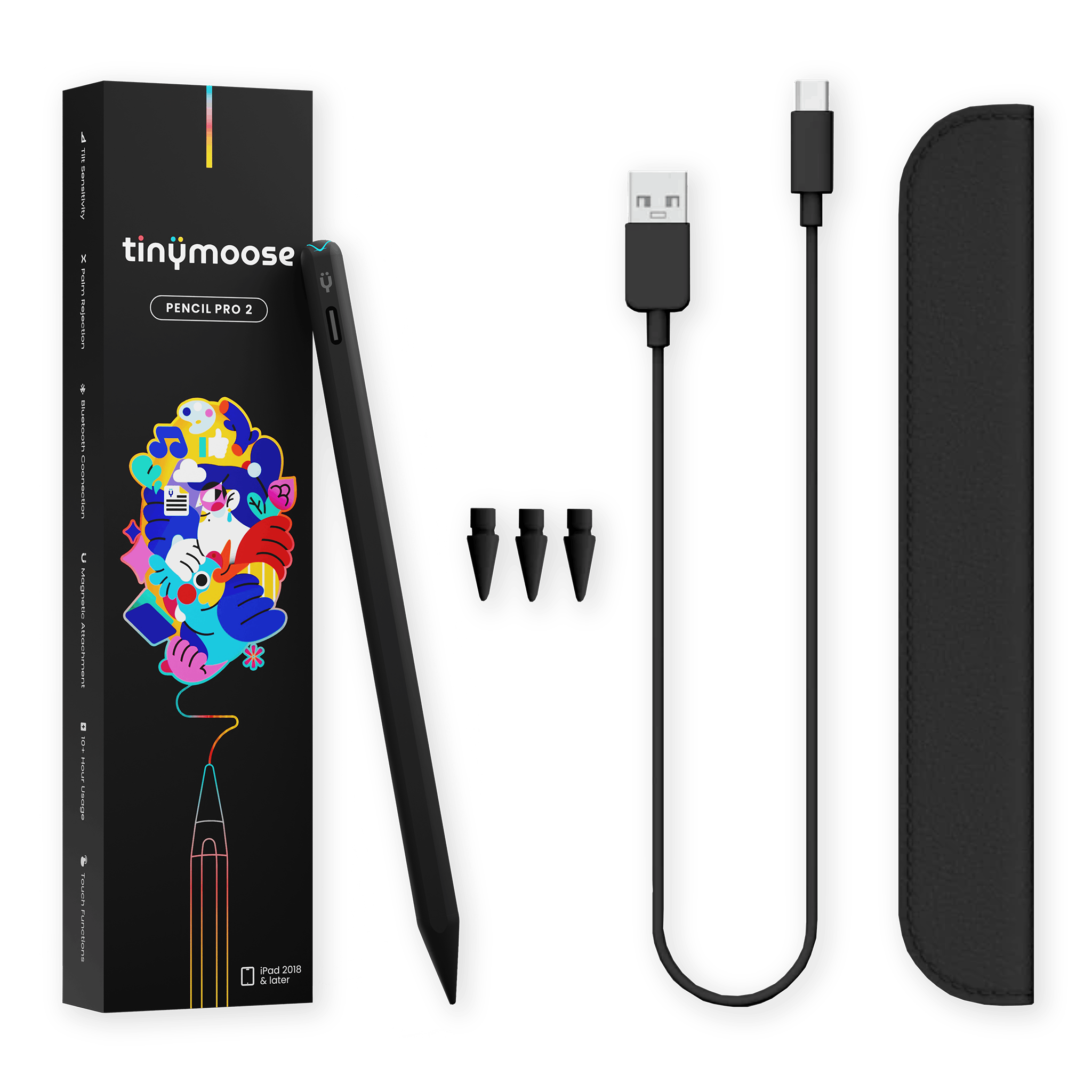 Pencil Pro 2 | Midnight Black - With Gesture Controls-thumbmail-3