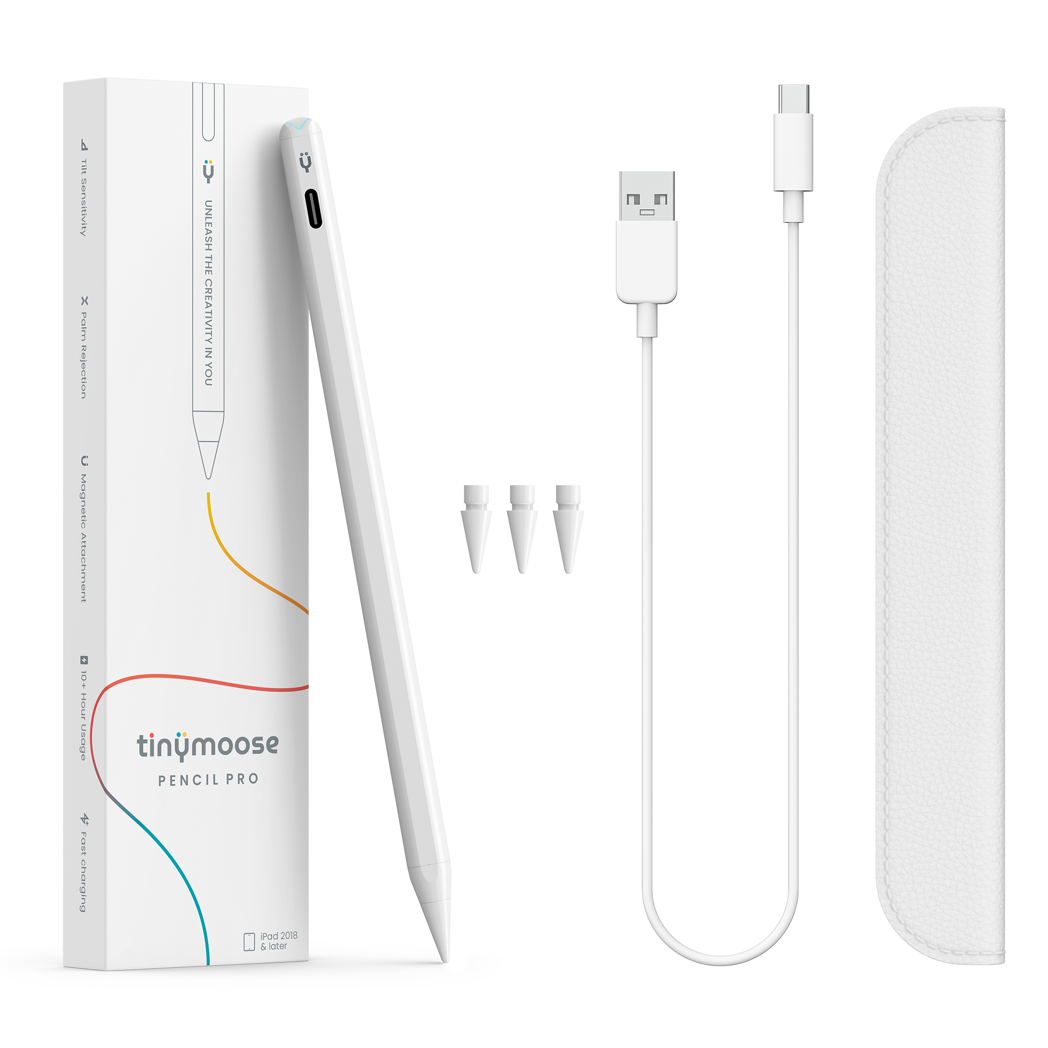Pencil Pro  - With USB-C Charging | Pearl White-thumbmail-4