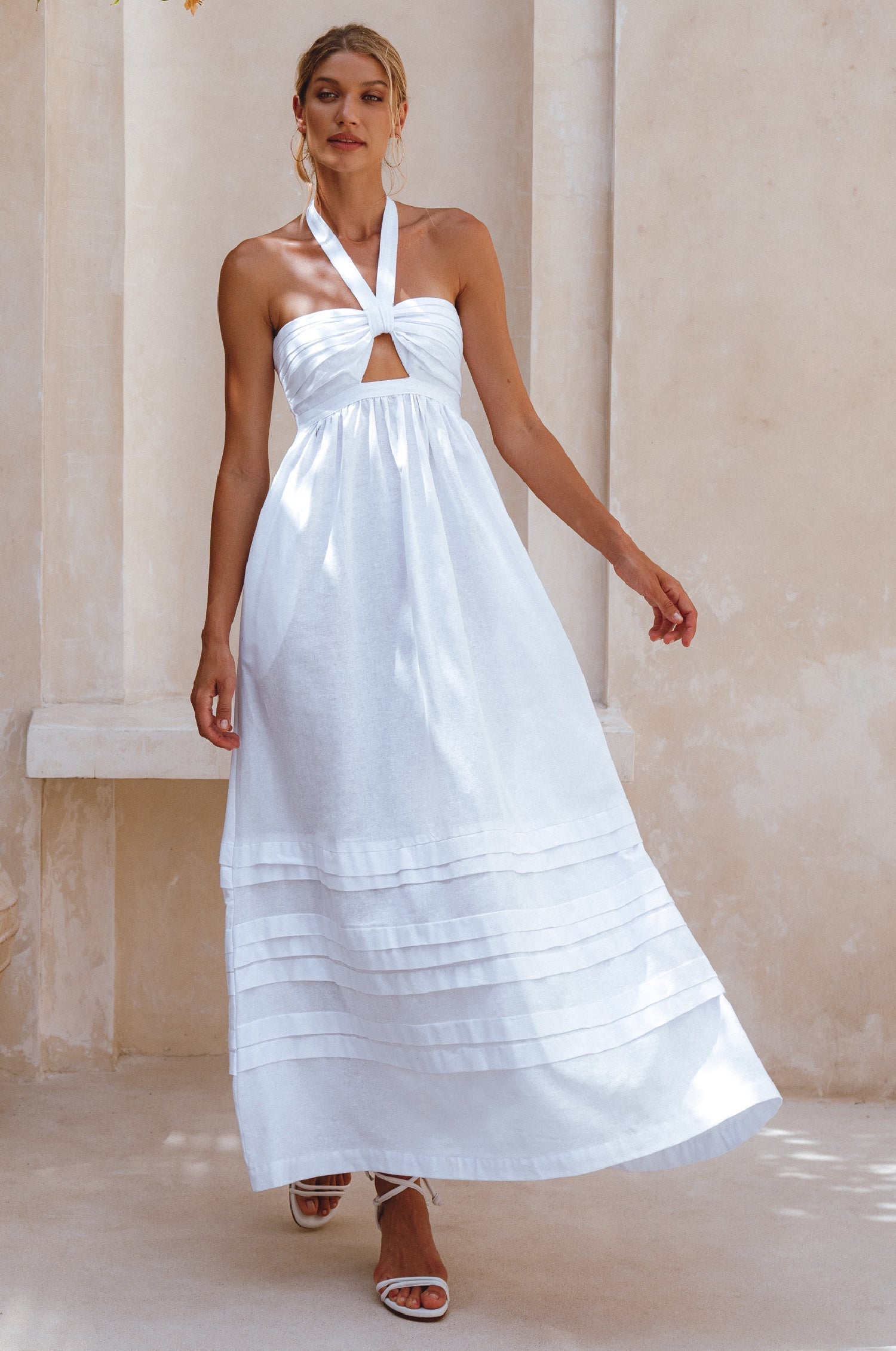 Penelope Halter Linen Maxi Dress-thumbmail-1
