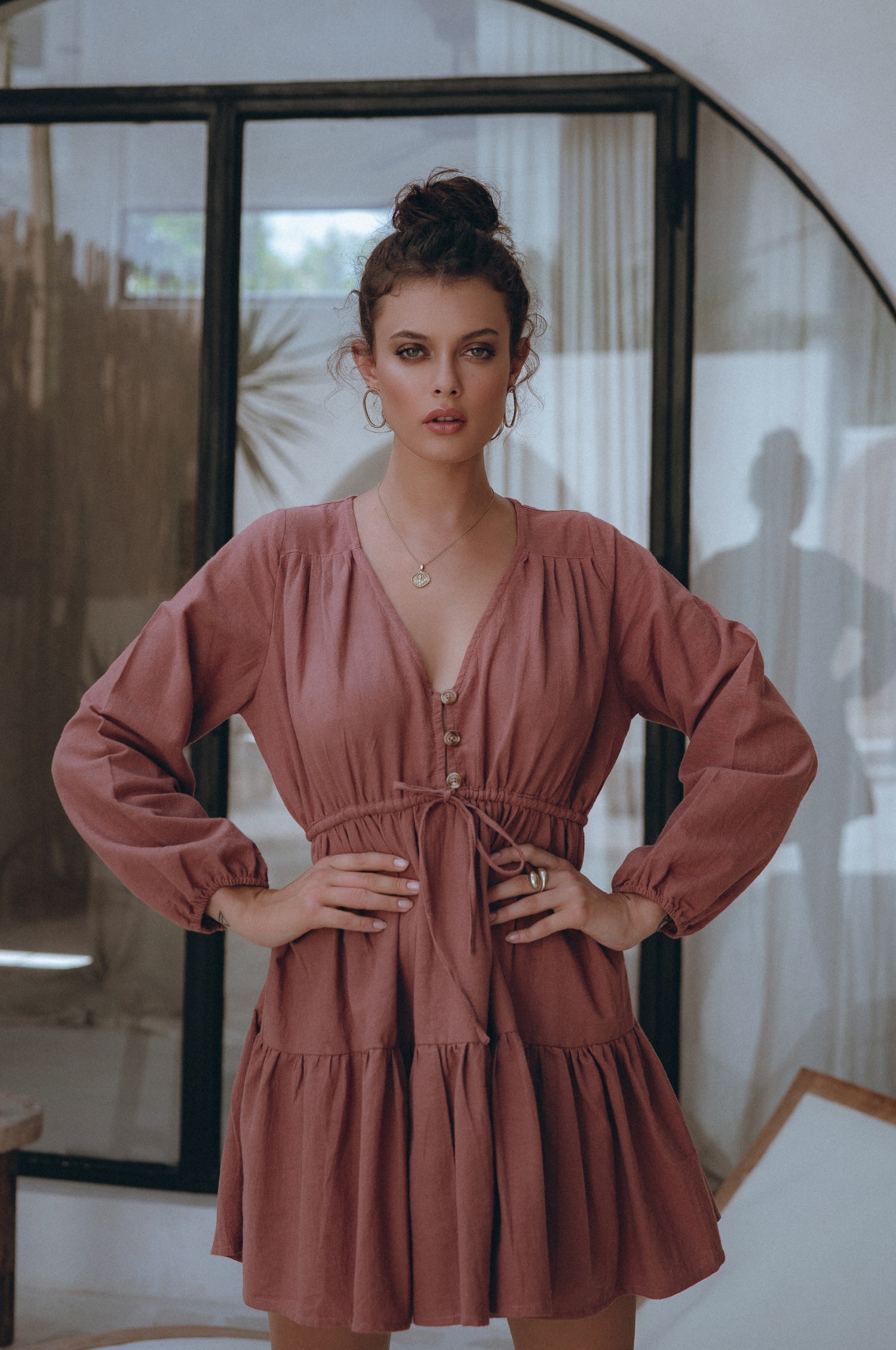 Positano Linen Mini Dress-thumbmail-11
