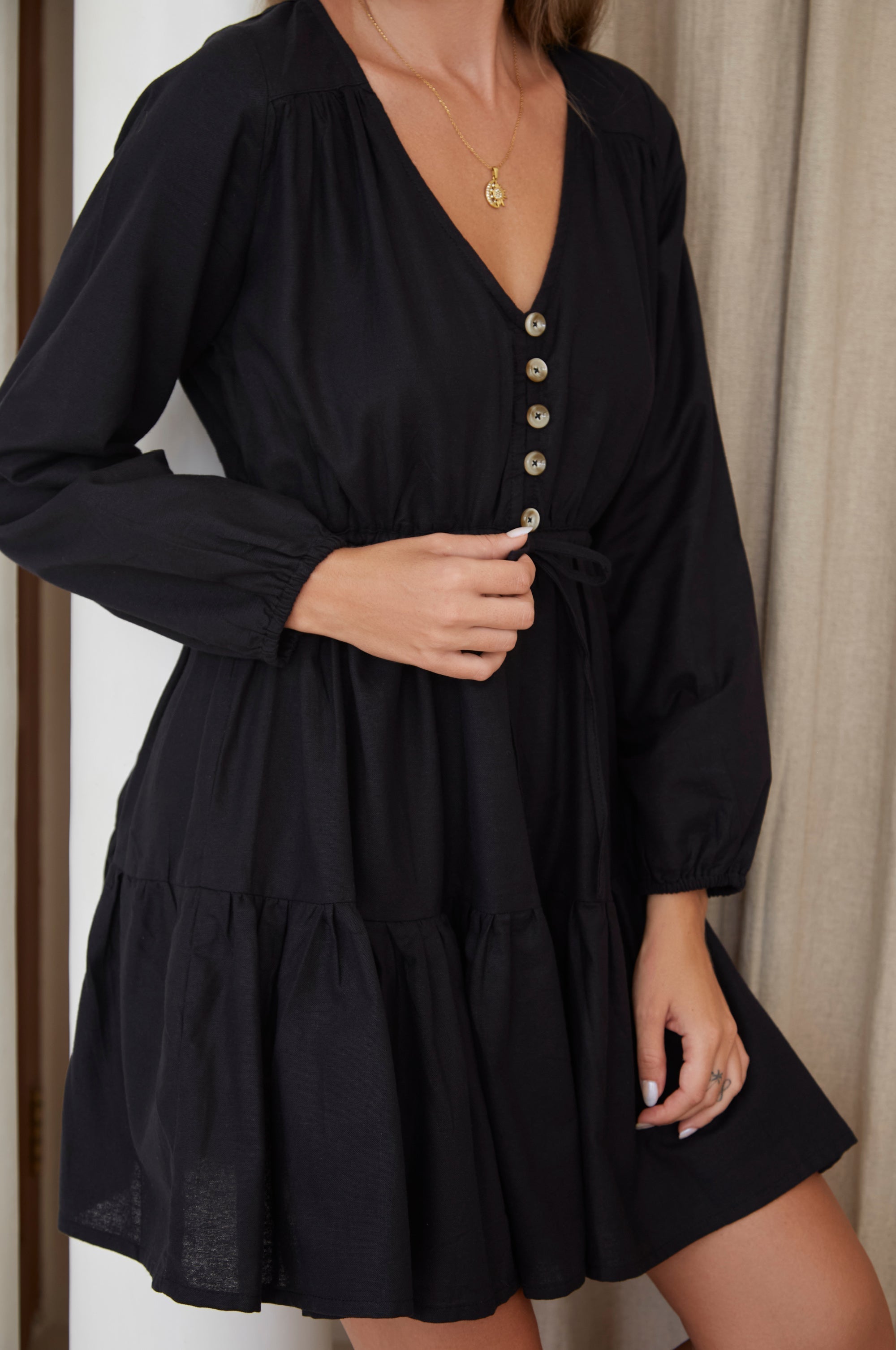 Positano Linen Mini Dress-thumbmail-10