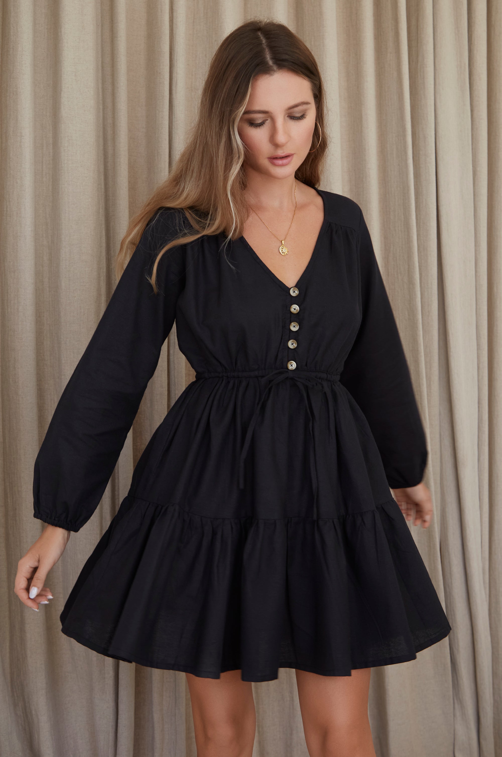 Positano Linen Mini Dress-thumbmail-8