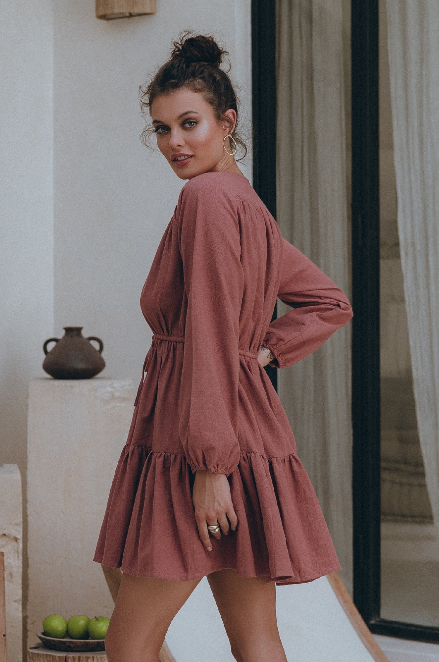 Positano Linen Mini Dress-thumbmail-11