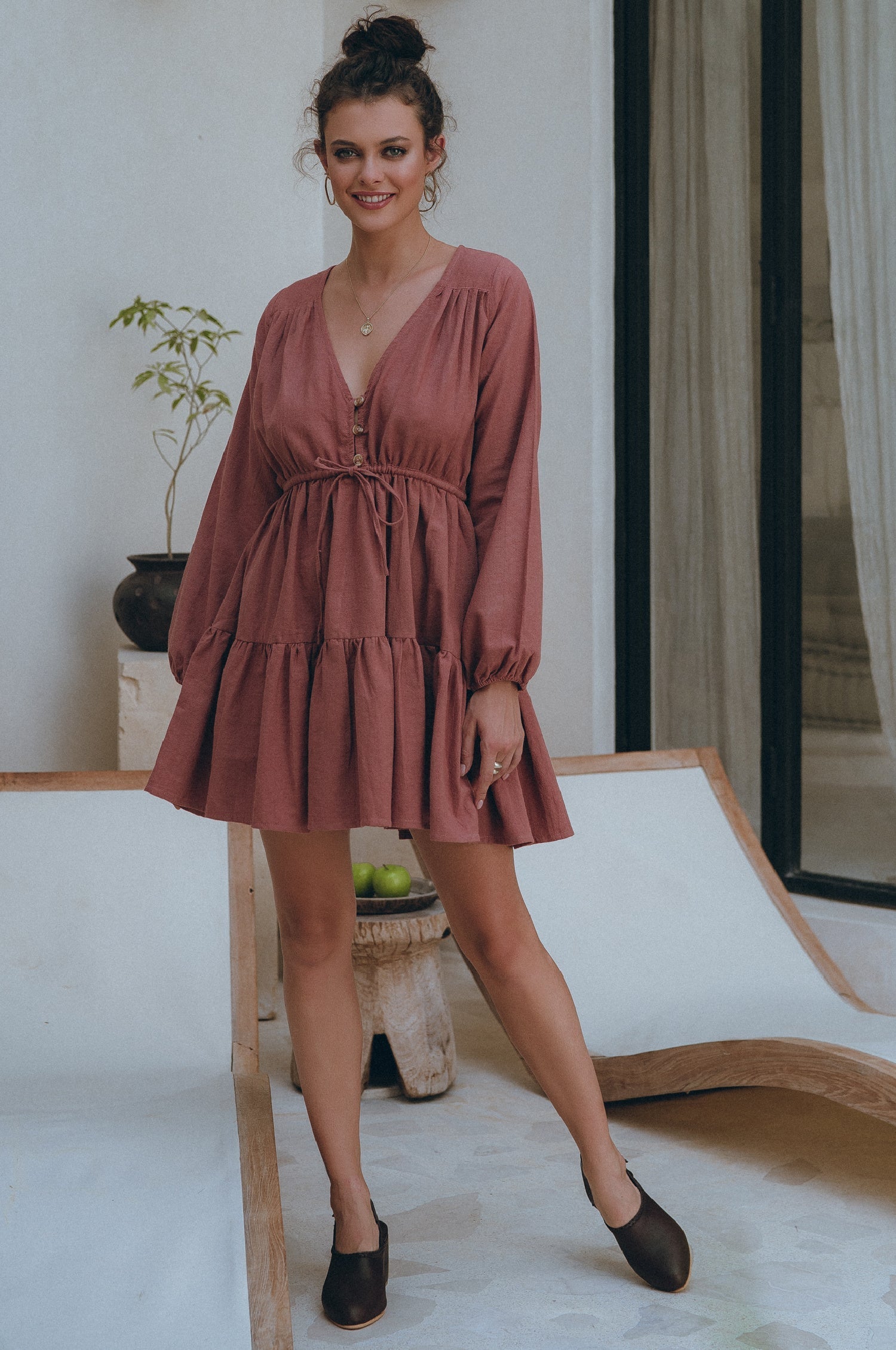 Positano Linen Mini Dress-thumbmail-7