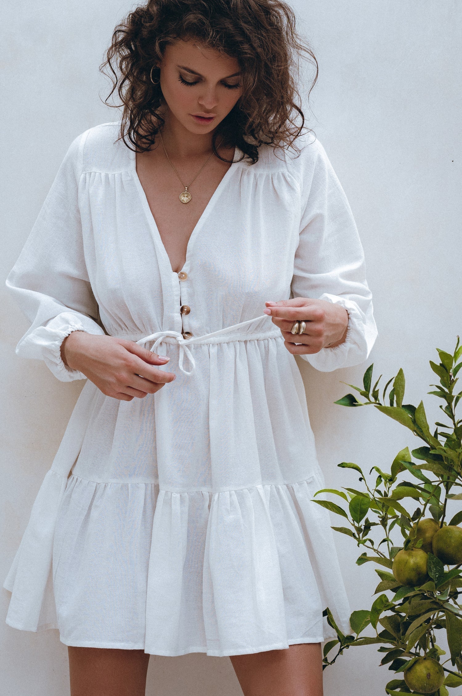 Positano Linen Mini Dress-thumbmail-7