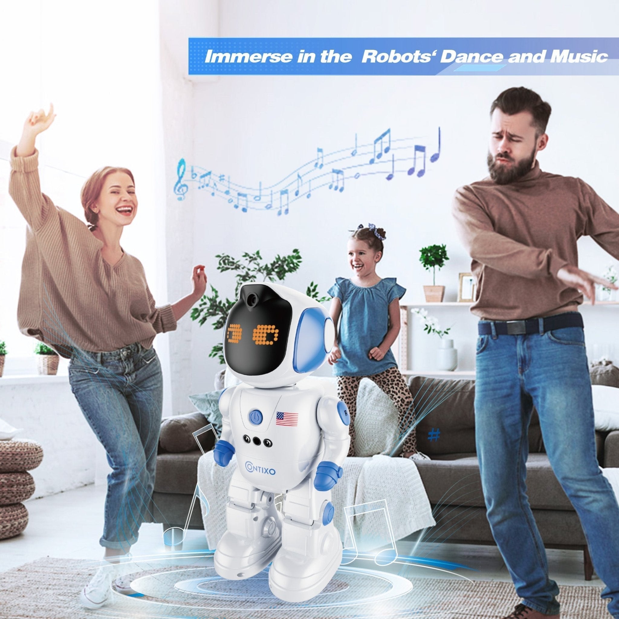 Contixo Remote Control Robot for Kids, Singing Dancing Programmable With Infrared Gesture, RC Robot Toy Age 6 -12-thumbmail-9