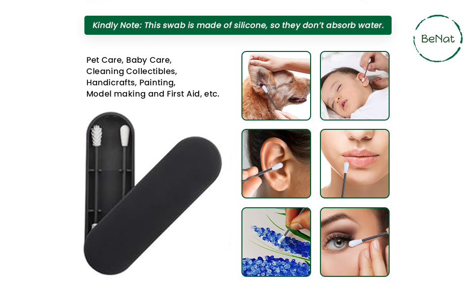 Reusable Silicone Cotton Swab -2 Pack-thumbmail-2